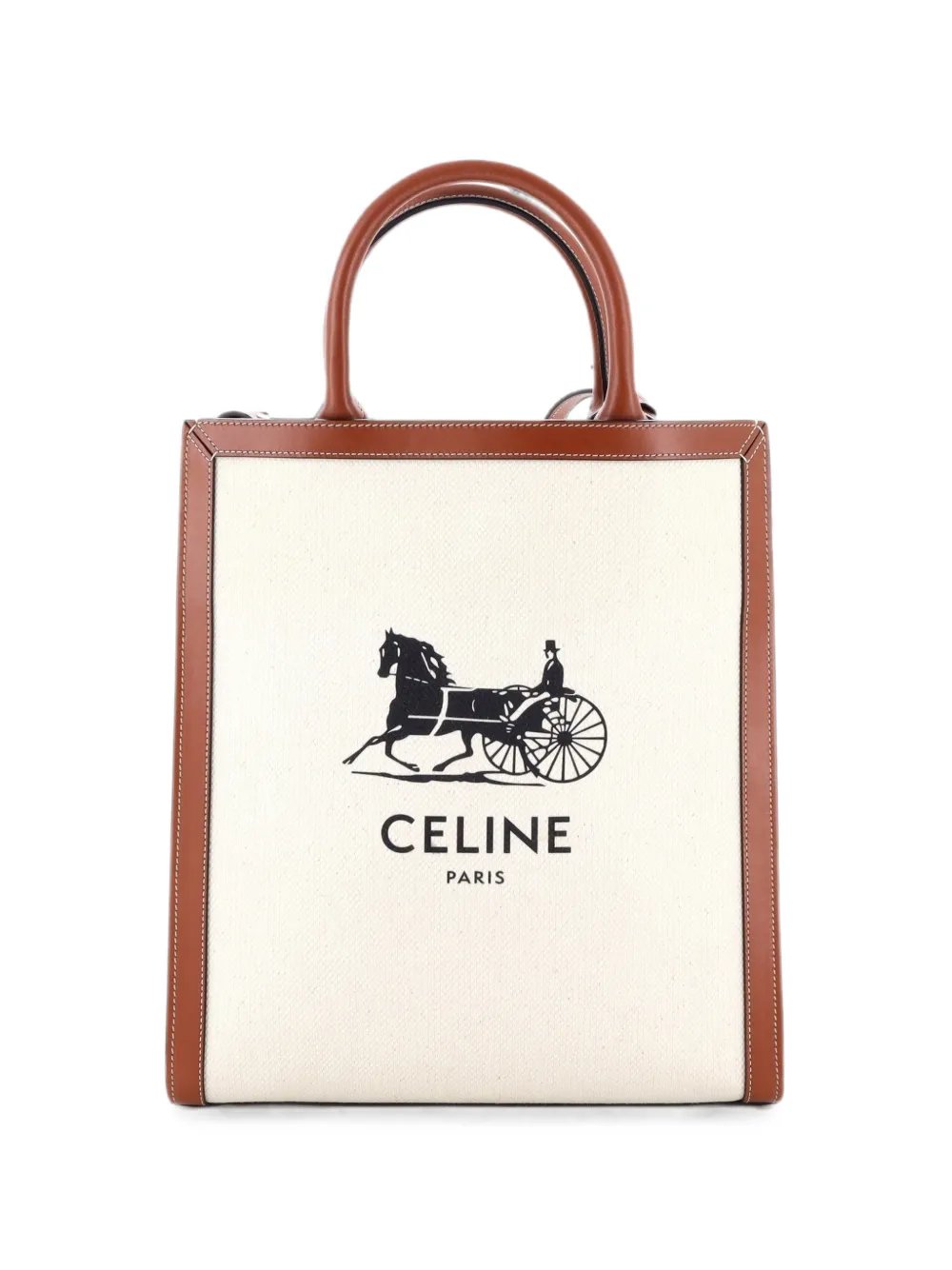 Sulky Vertical Cabas Canvas with Leather Small tote bag