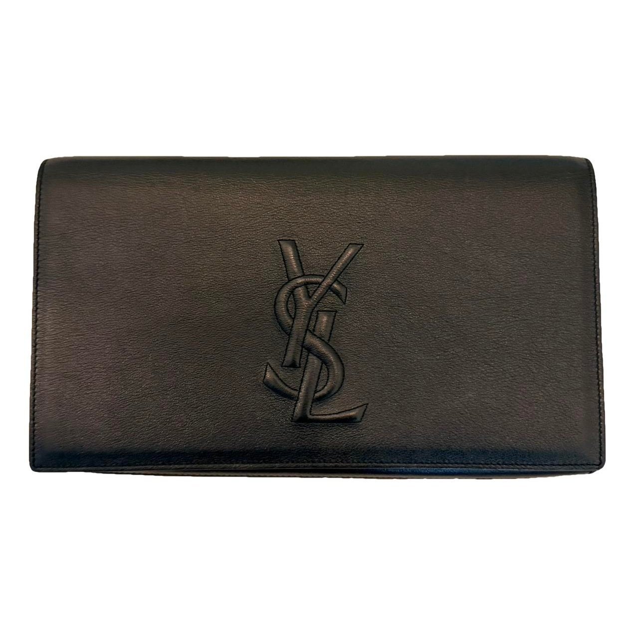 Leather clutch bag