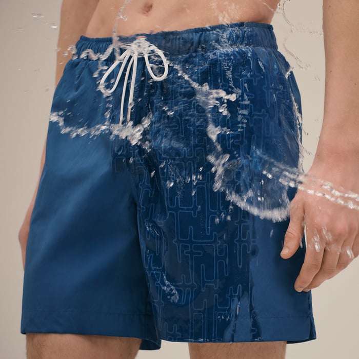 Bleu Amiral "H Fantome" Swim Trunks