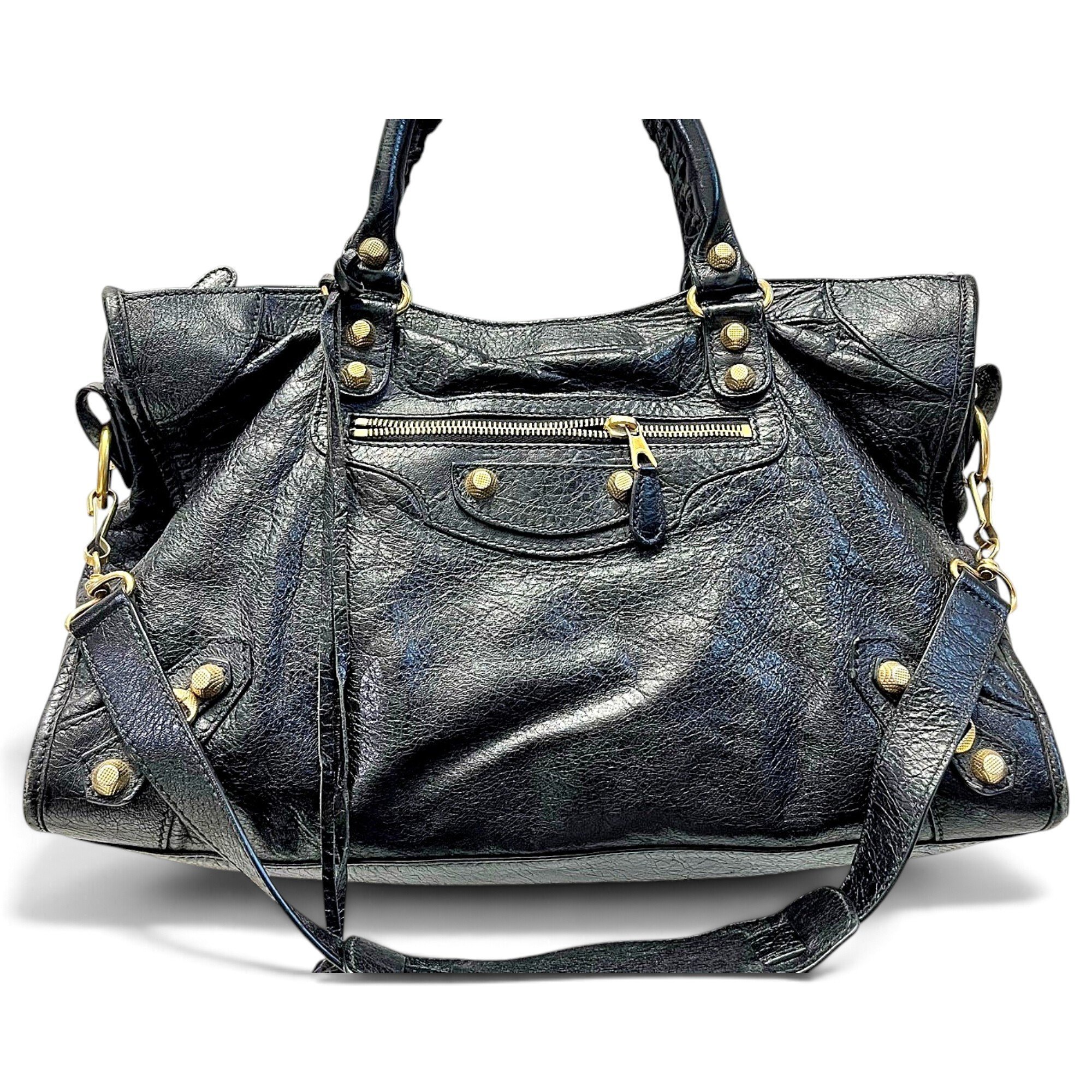 Classic Metalic leather handbag