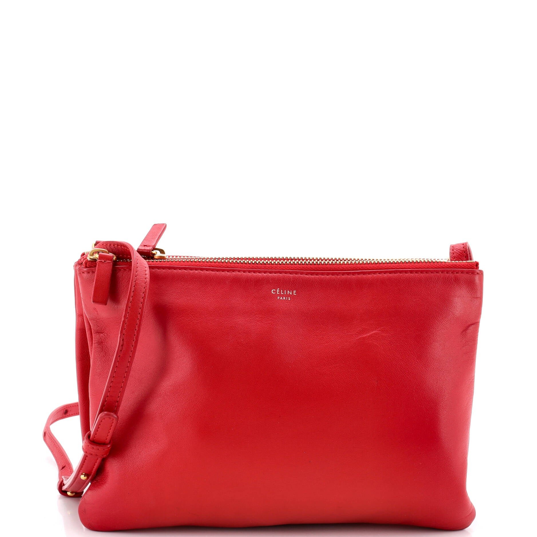 Trio Crossbody Bag Leather Large