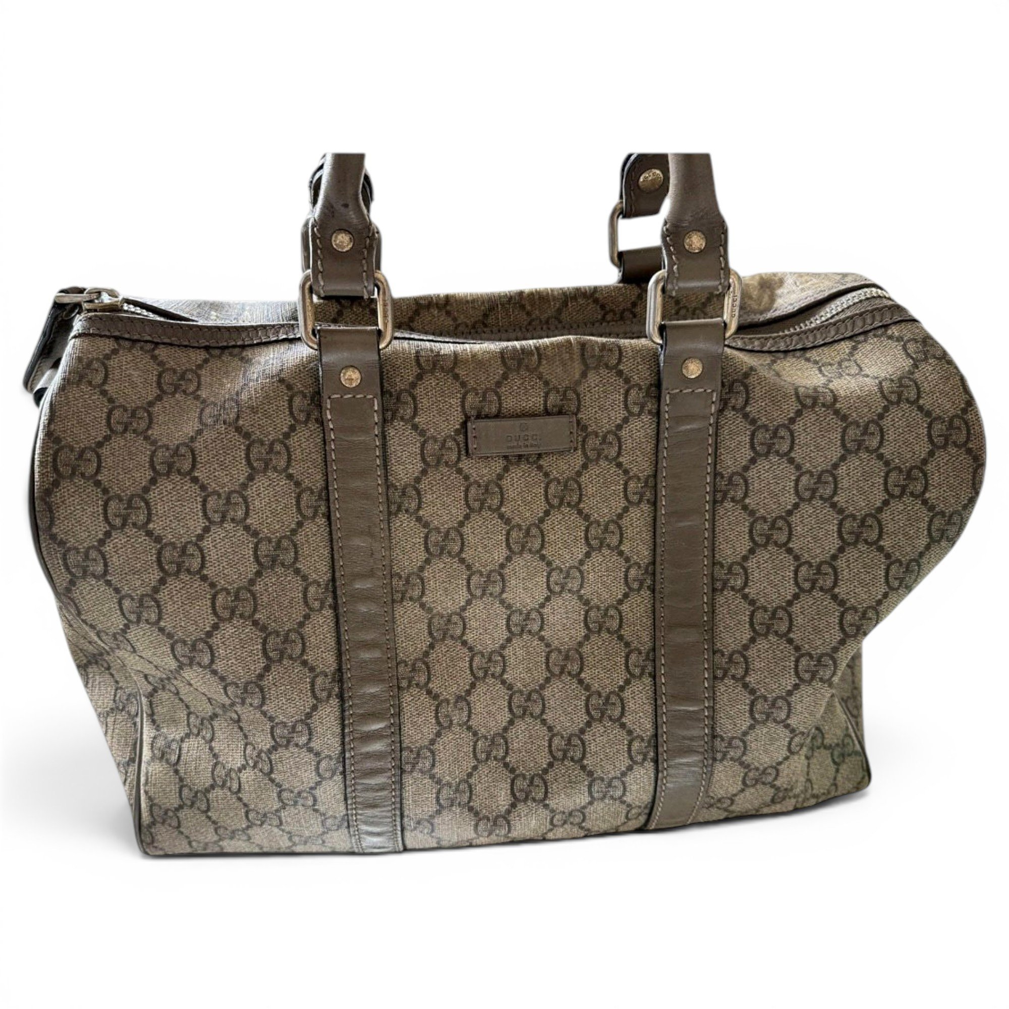 Joy leather bowling bag