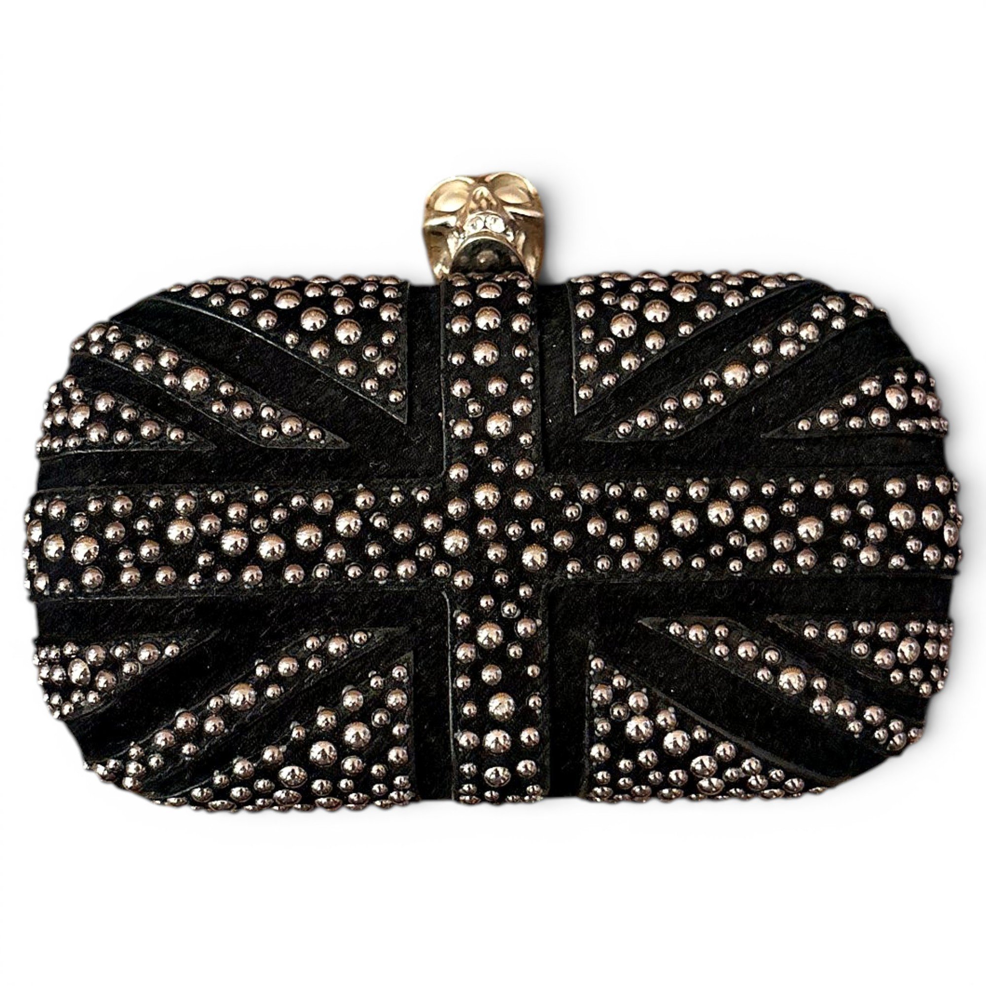 Alexander McQueen Skull leather clutch bag