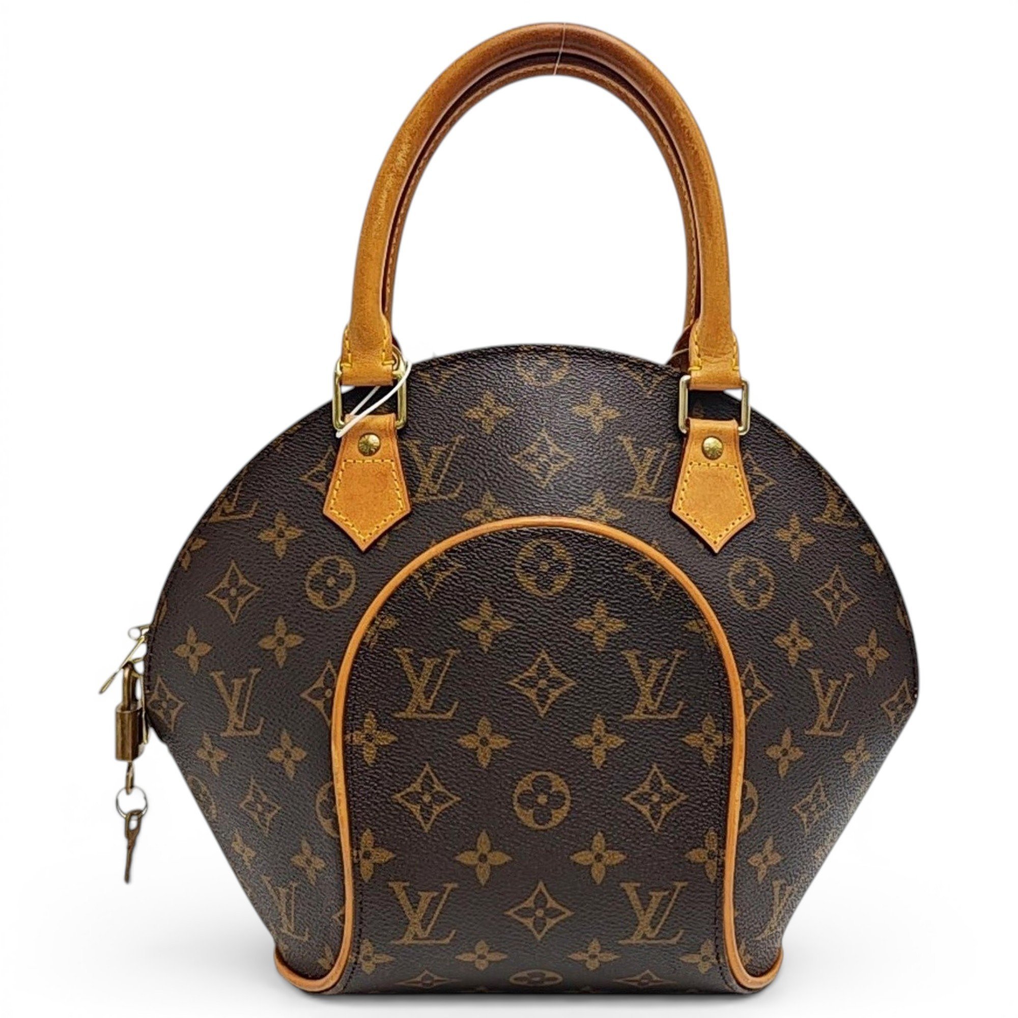 Ellipse leather handbag