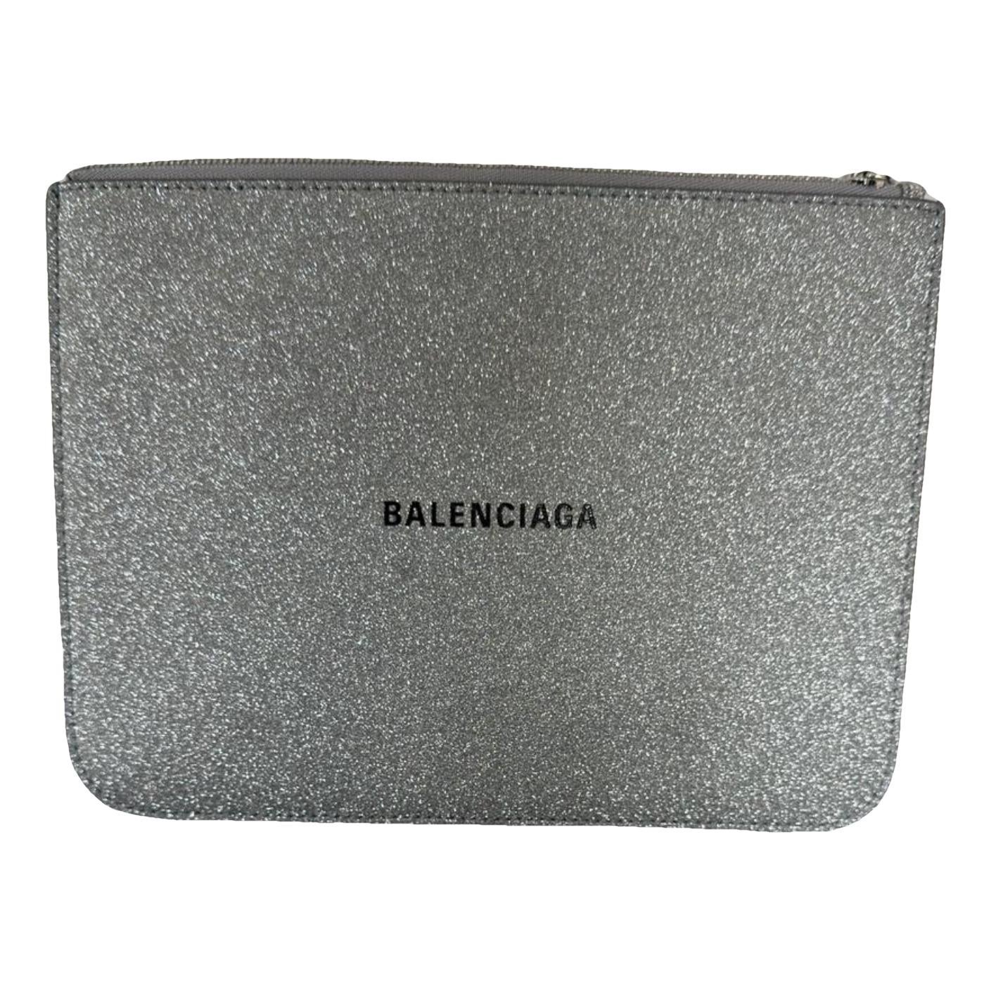 Leather clutch bag