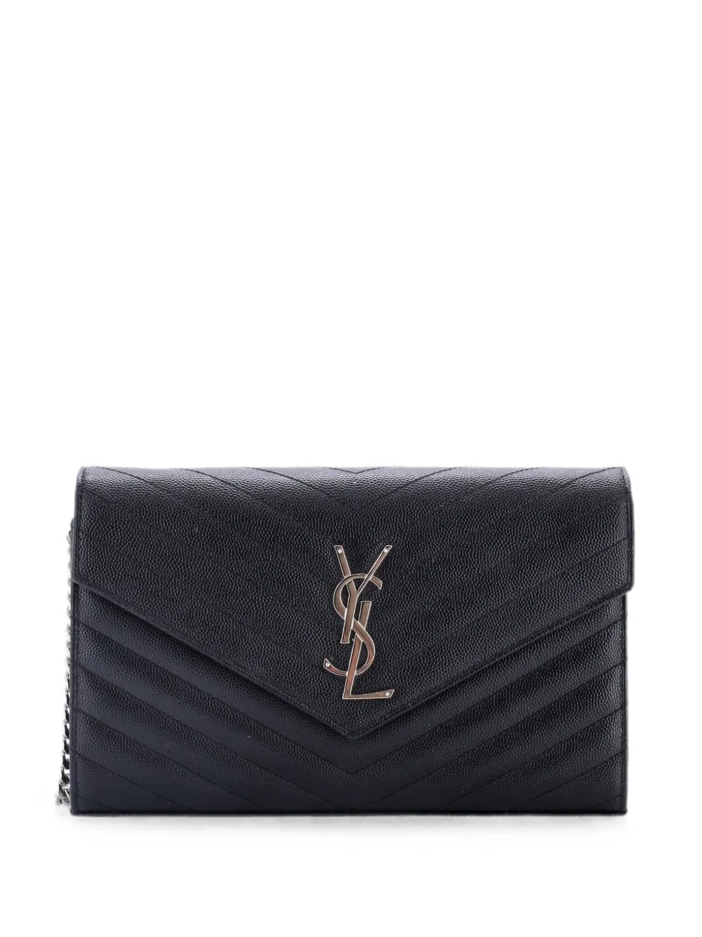 Classic Monogram Wallet on Chain Matelasse Chevron Leather Medium crossbody bag