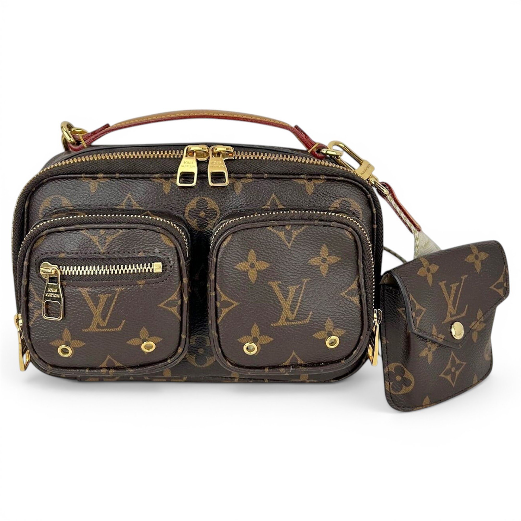 Croisé Utility leather handbag