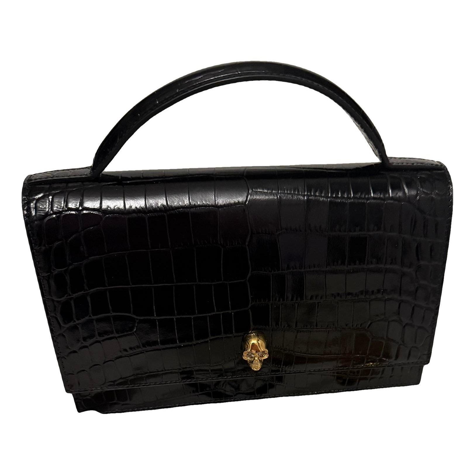 Skull leather handbag