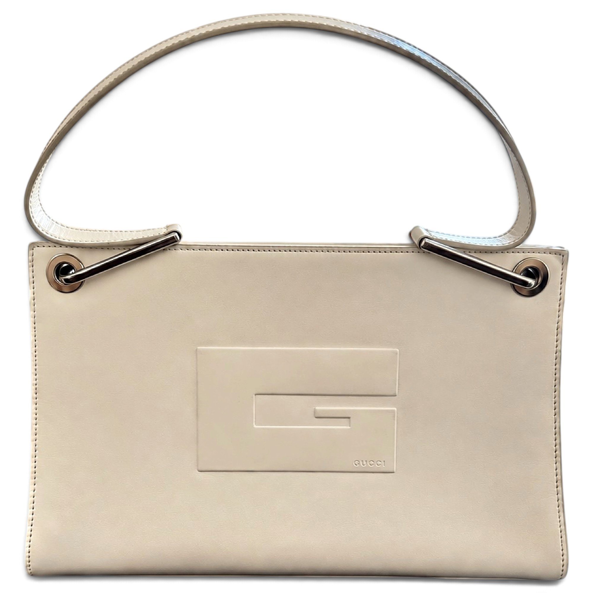 Square G leather handbag