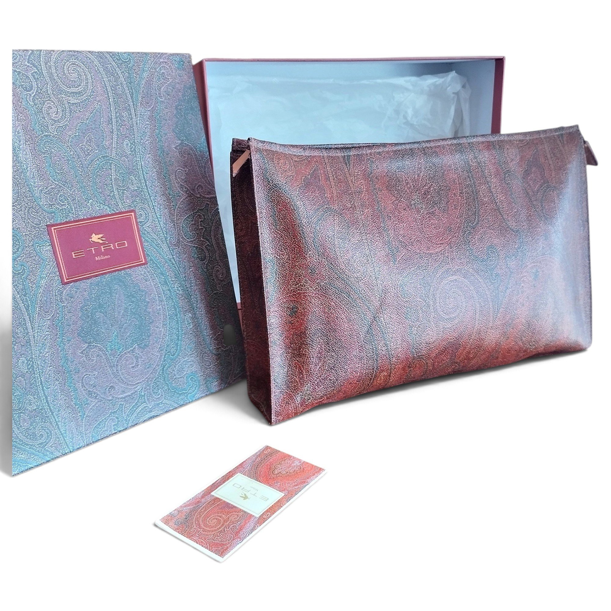 Leather clutch bag