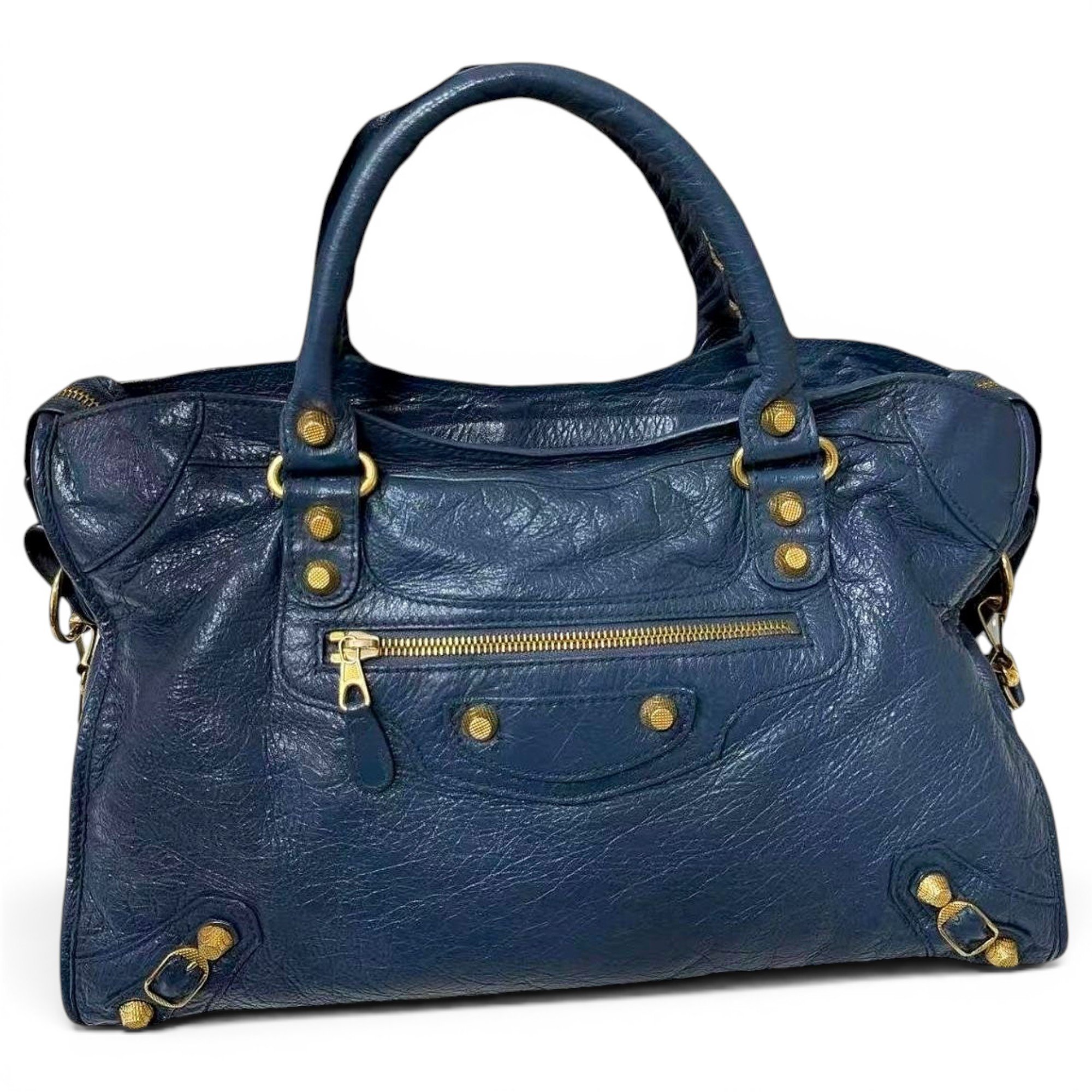 B leather handbag