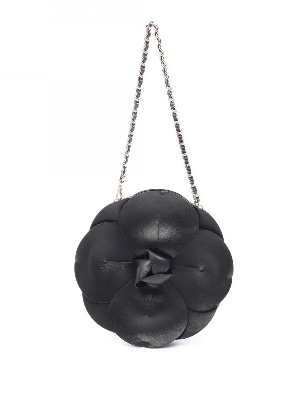 2002-2003 Lambskin and Satin Camellia Flower Evening Bag handbag