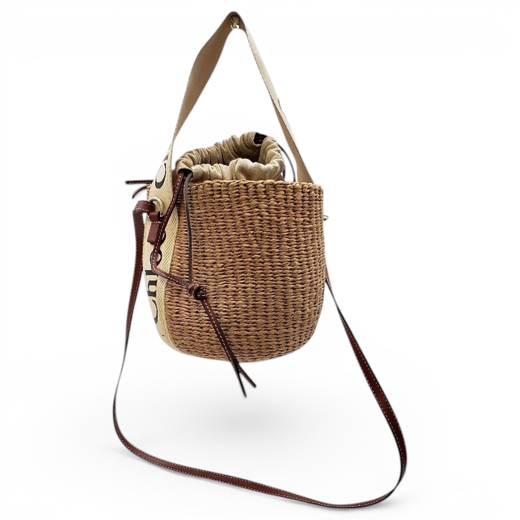 Chloe Woody Basket leather crossbody bag