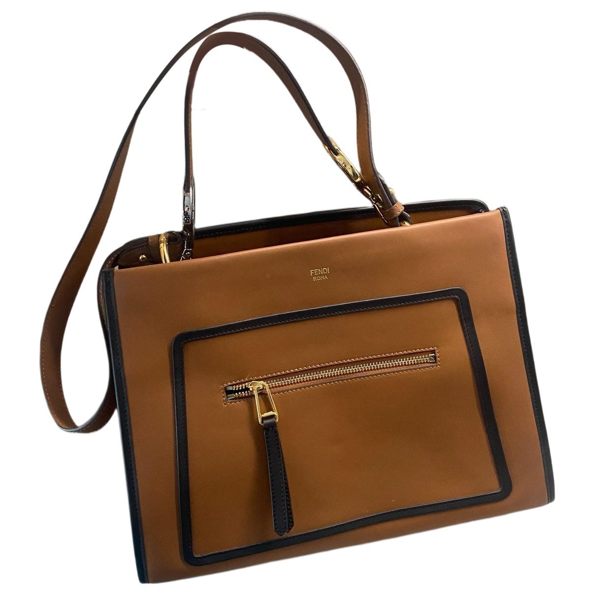 Runaway leather handbag