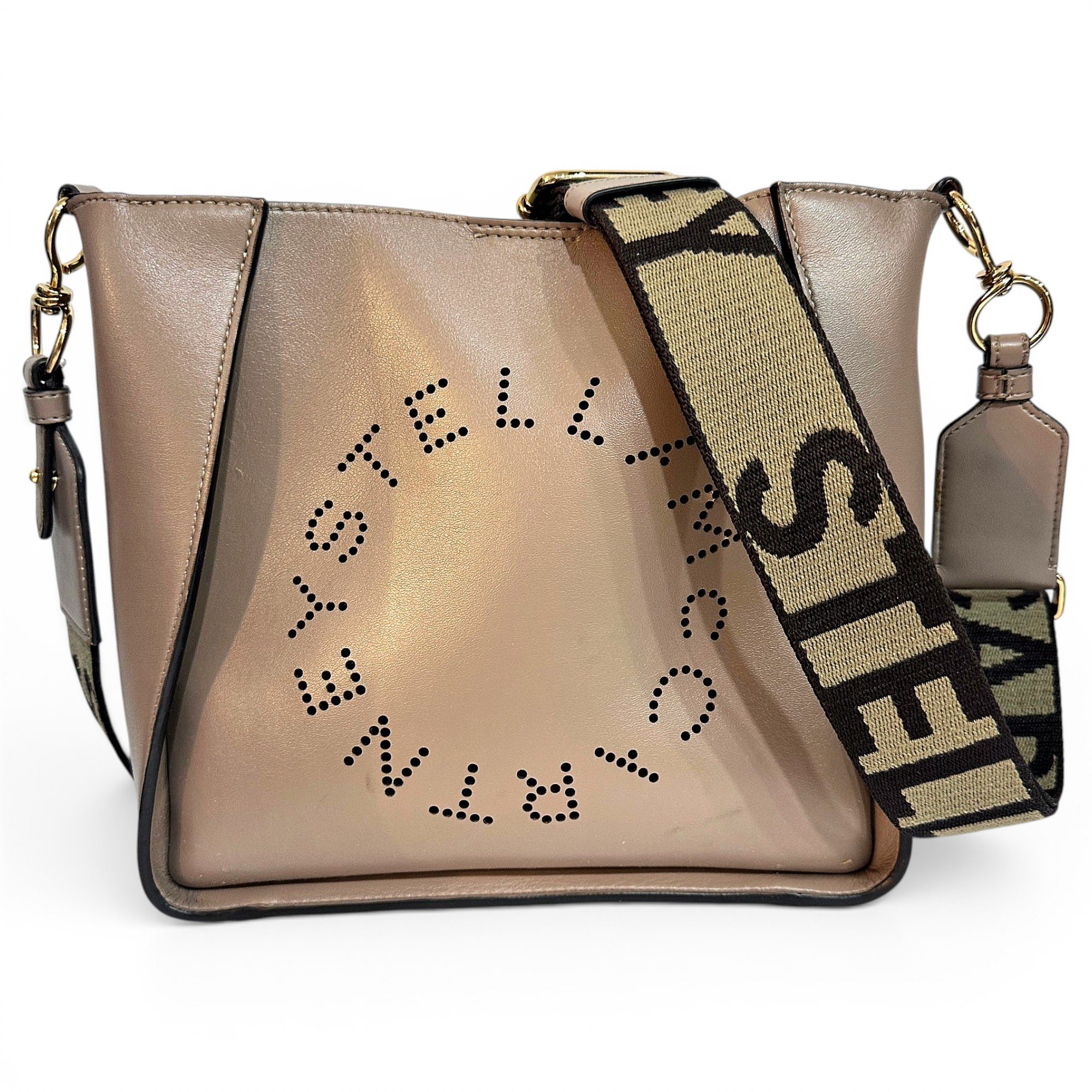 Logo vegan leather crossbody bag