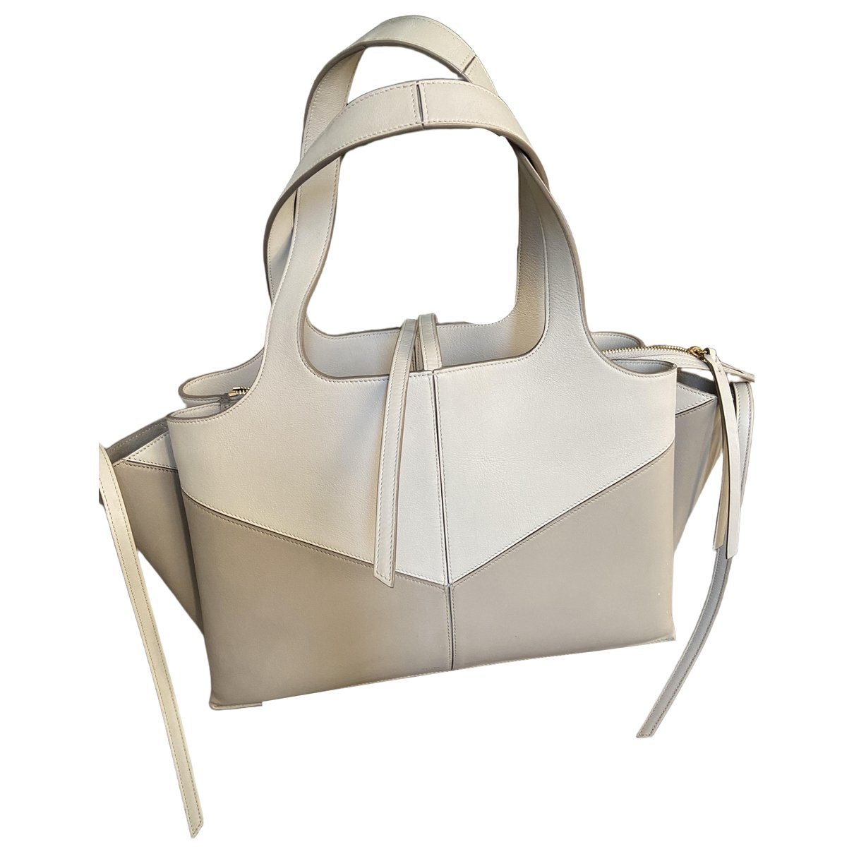 Tri-Fold leather handbag