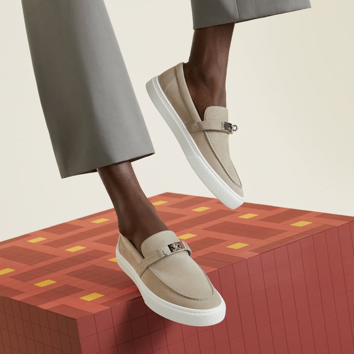 Beige Esquisse Game Slip-on Sneaker