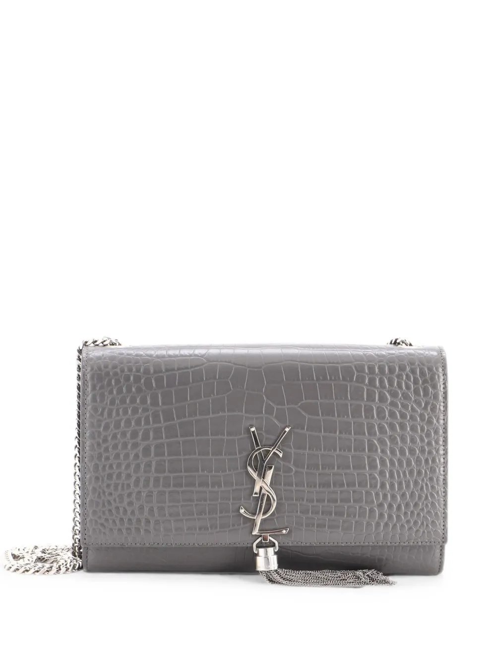Classic Monogram Tassel Crocodile Embossed Leather Medium crossbody bag