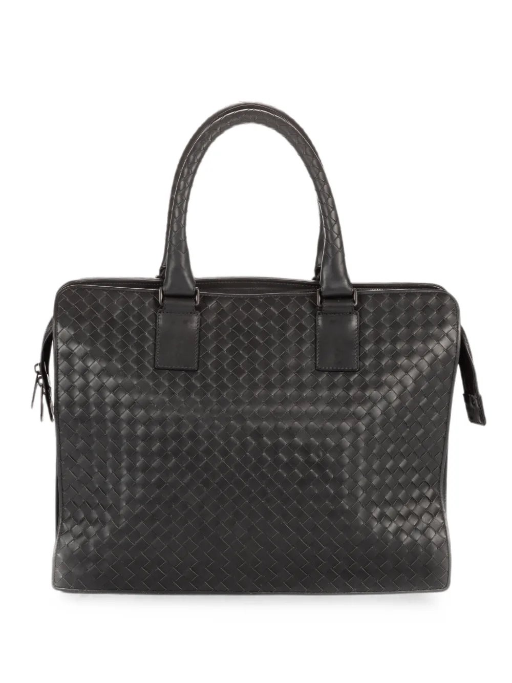 Intrecciato-weave laptop bag