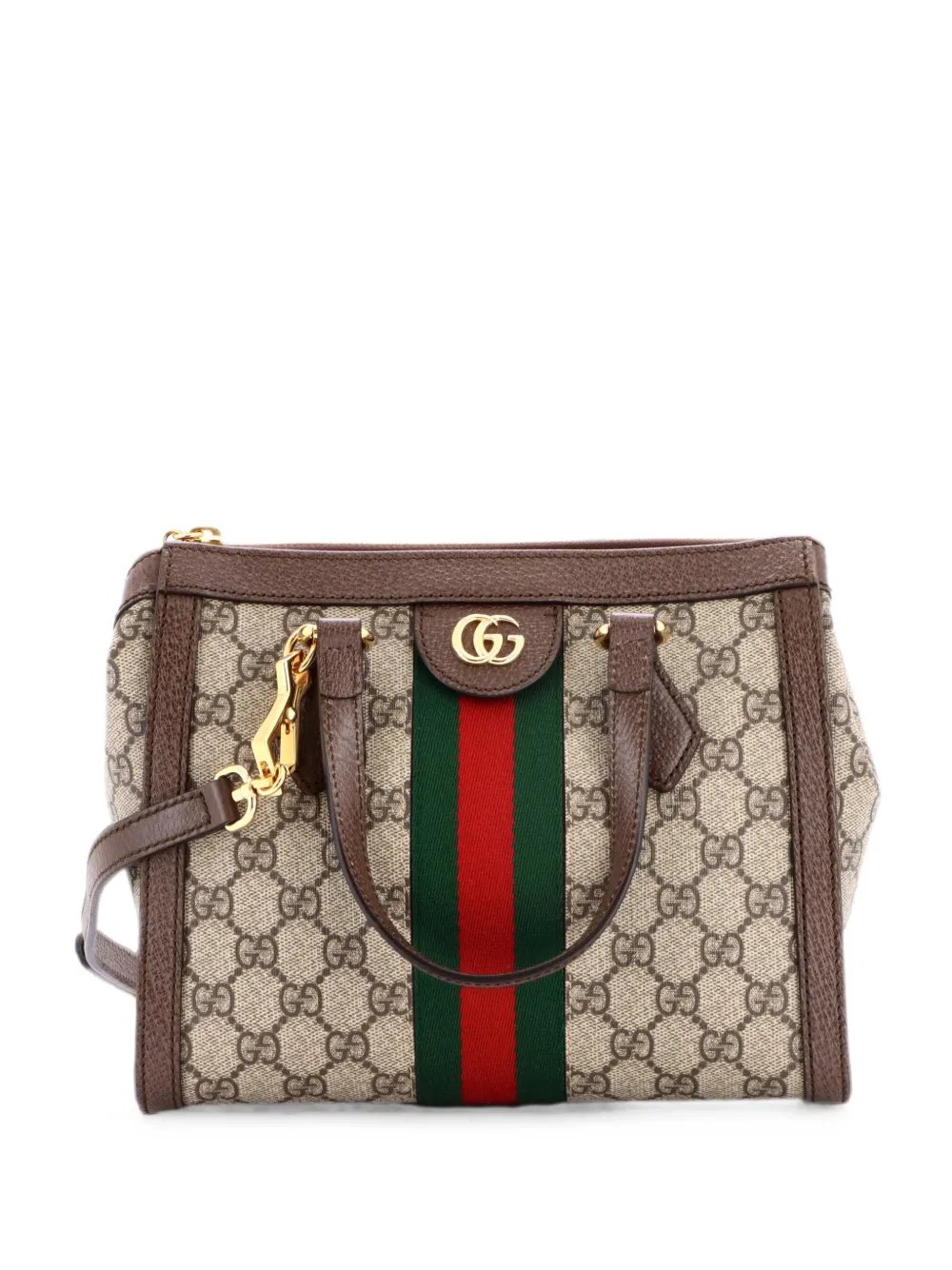 Ophidia Top Handle GG Coated Canvas with Leather Small tote bag