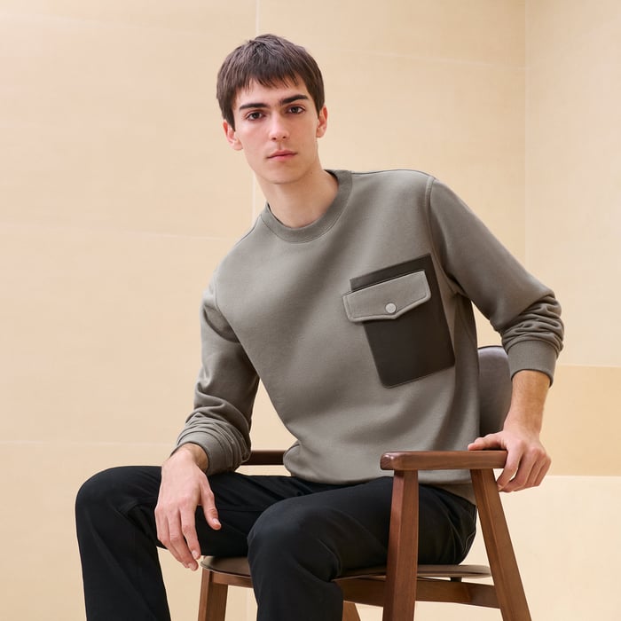 Tourbe "Empreinte Sellier Cuir" Crewneck Sweater