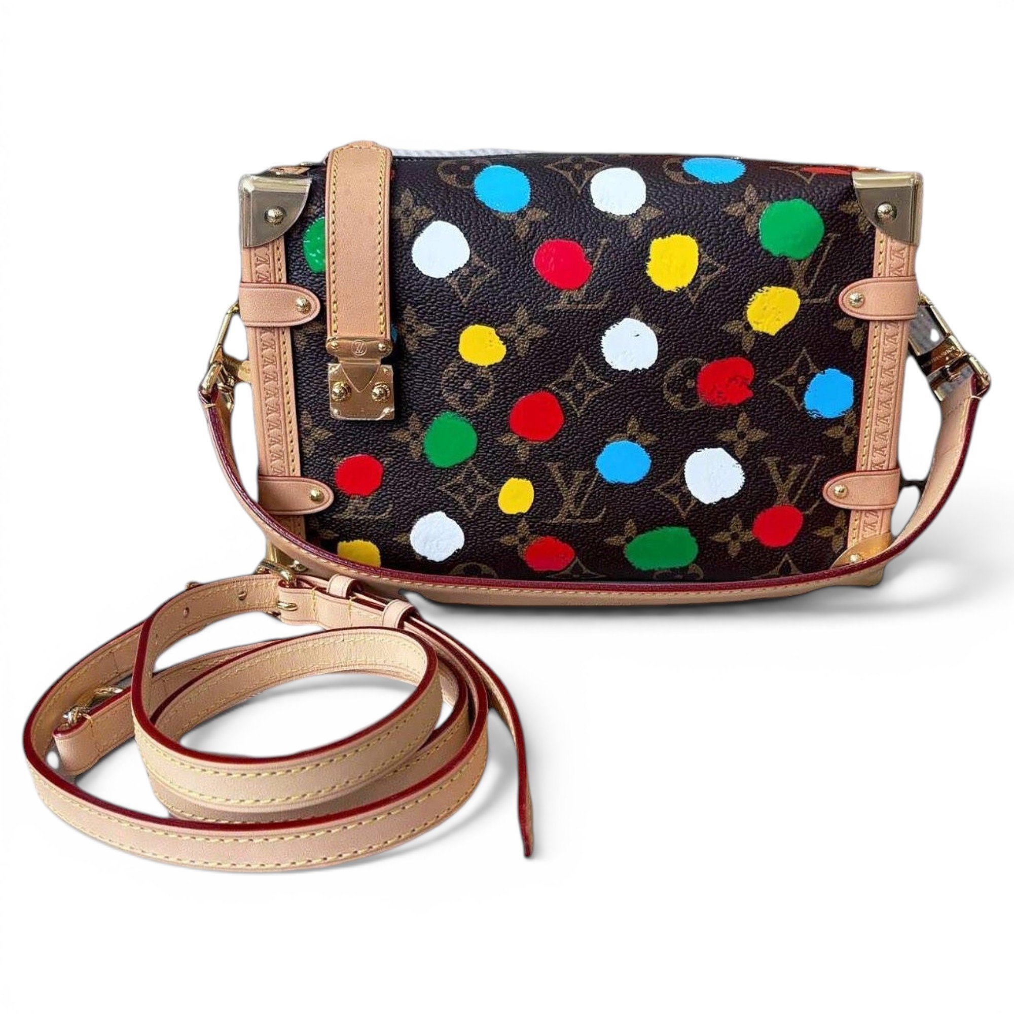Side Trunk leather handbag