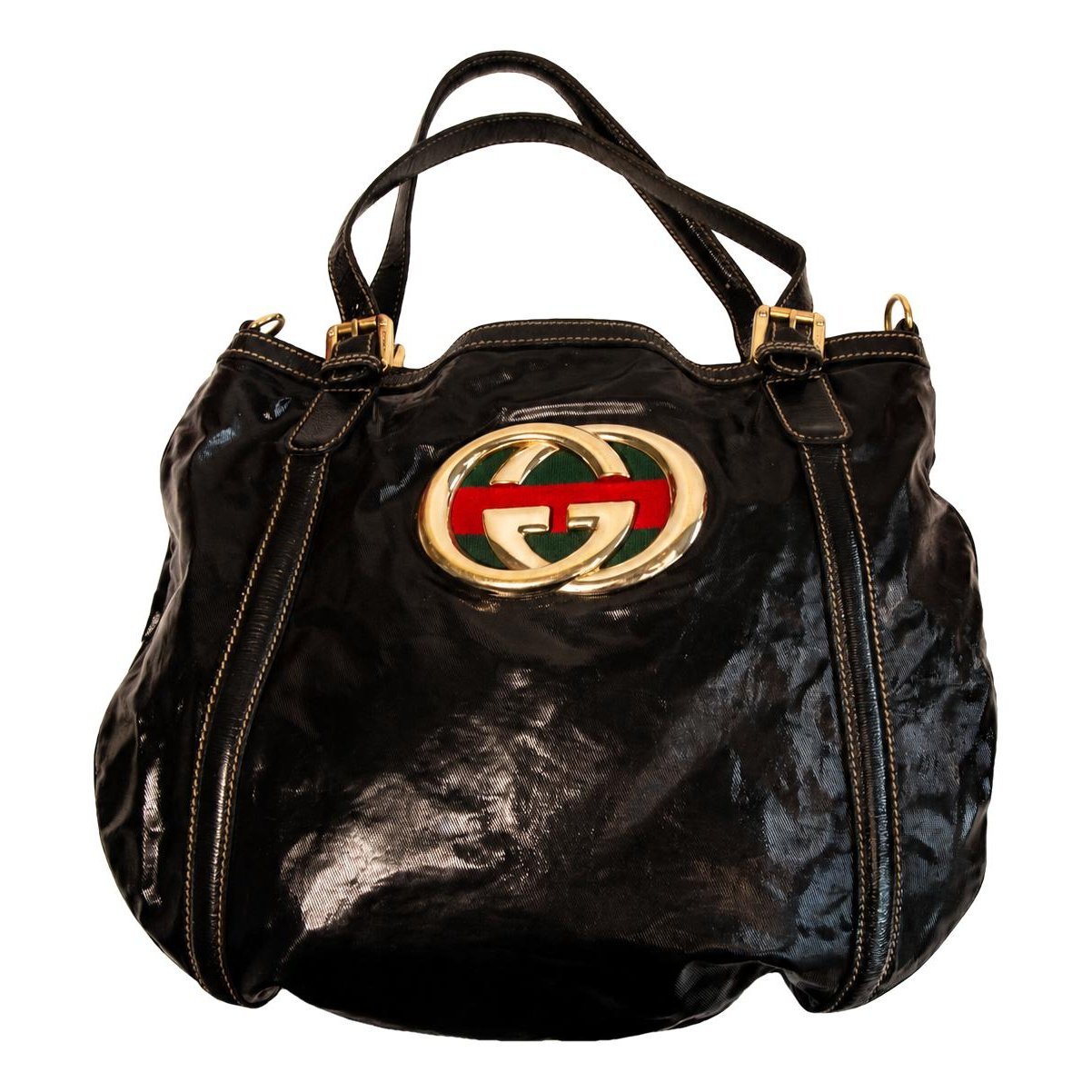Britt patent leather handbag