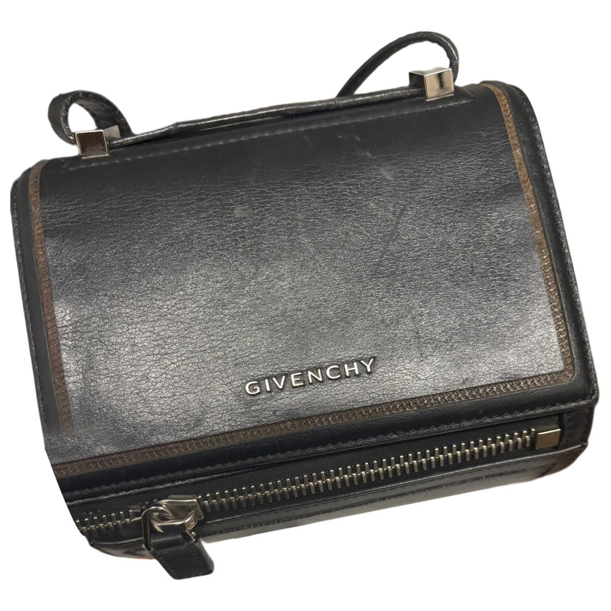 Pandora Box leather clutch bag