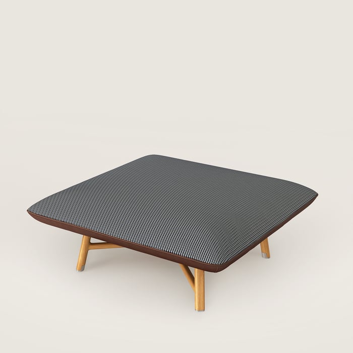 Les Necessaires d'Hermès "carre d'assise" low stool, medium model