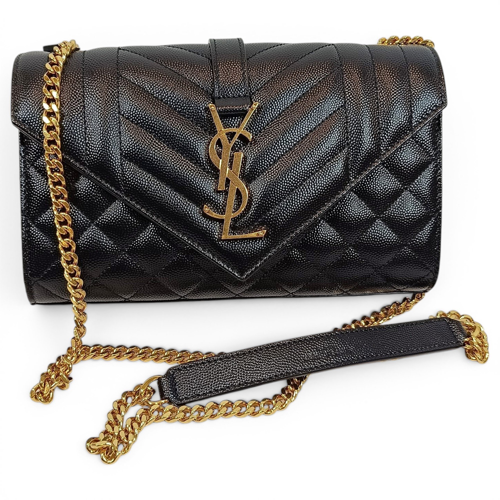 Envelope leather handbag