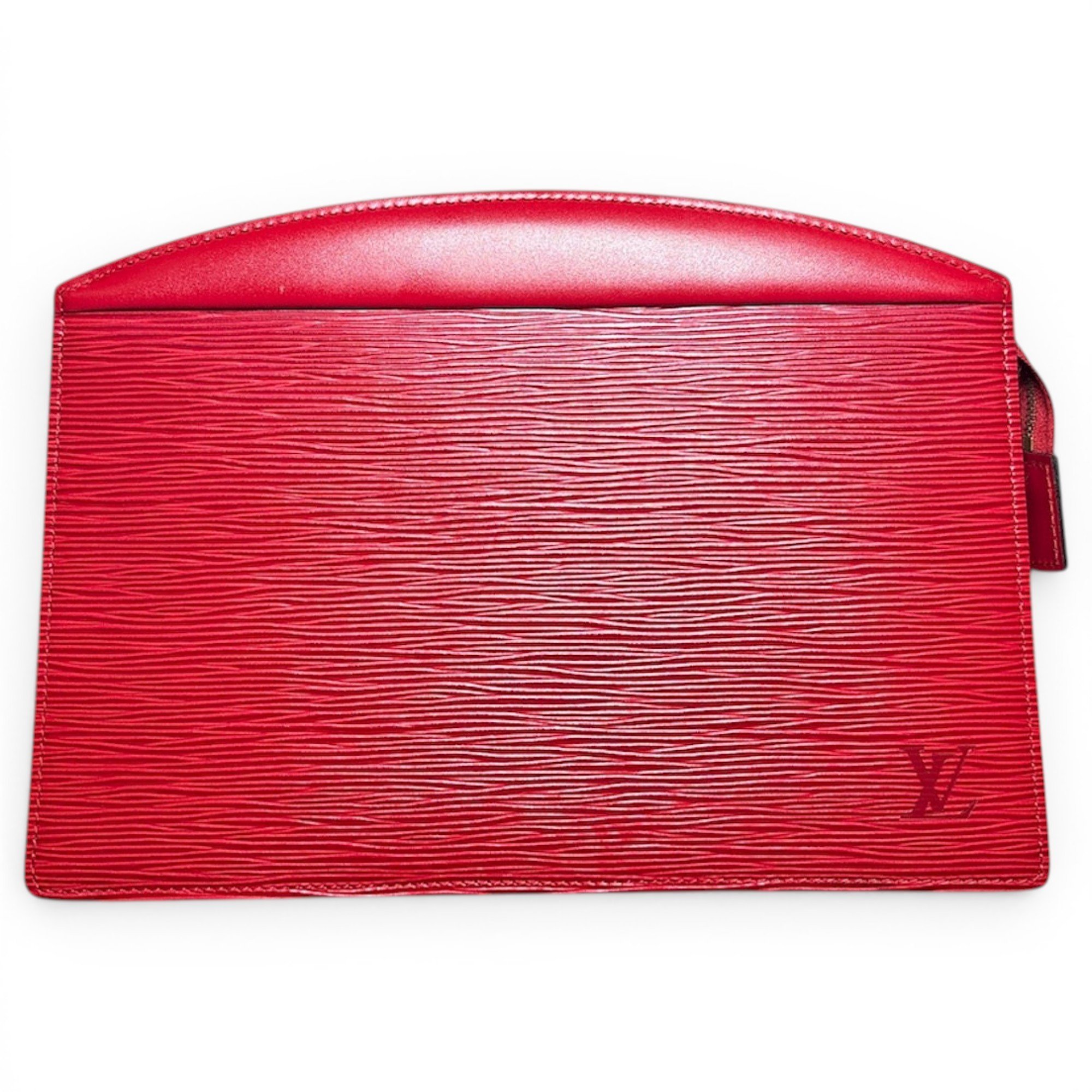 Leather clutch bag