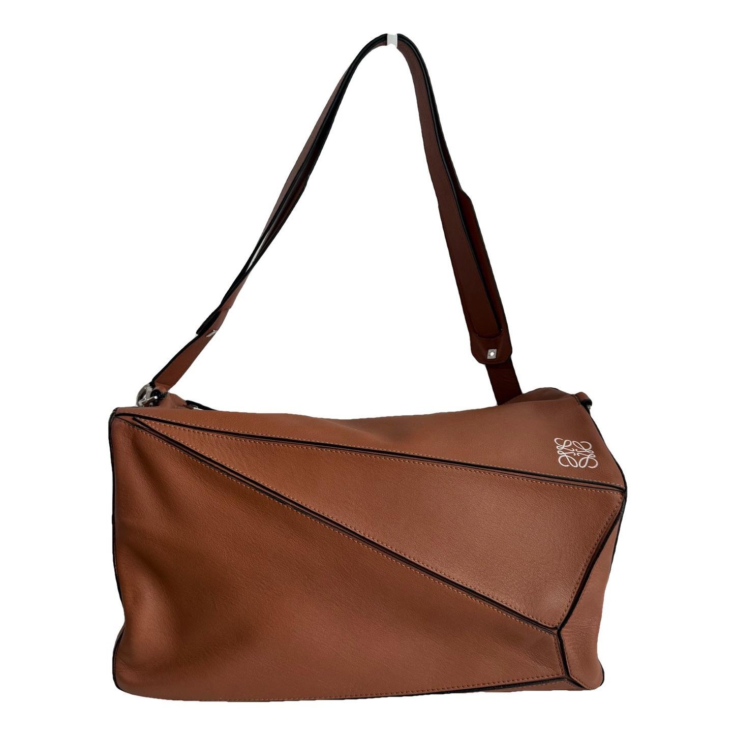 Puzzle leather handbag