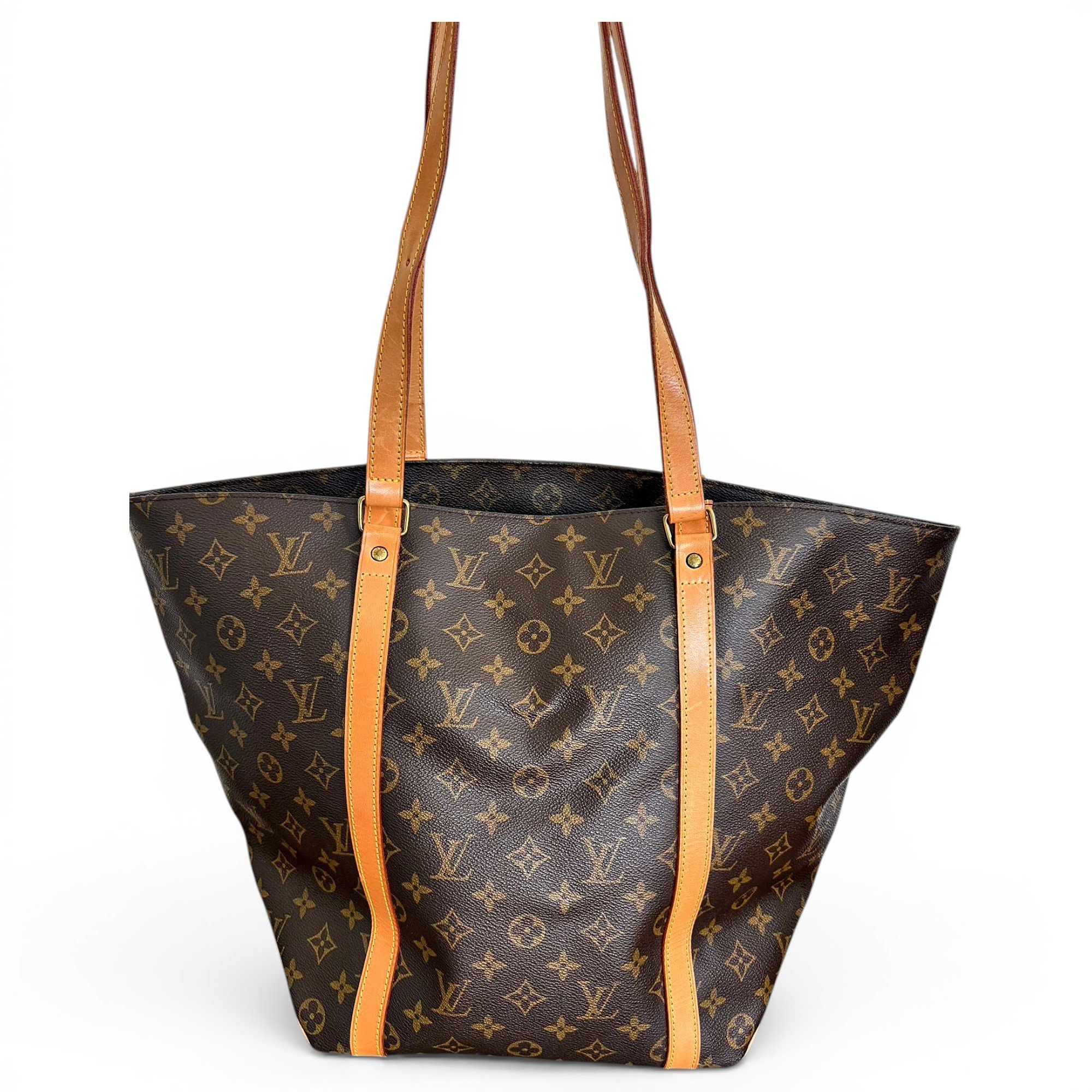 Shopping leather handbag