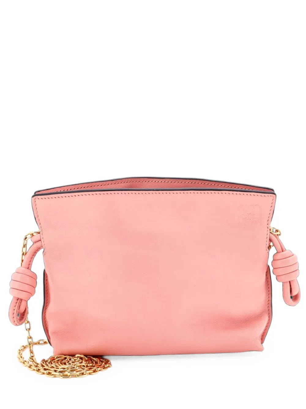 Flamenco Knot Chain Clutch Leather Nano crossbody bag