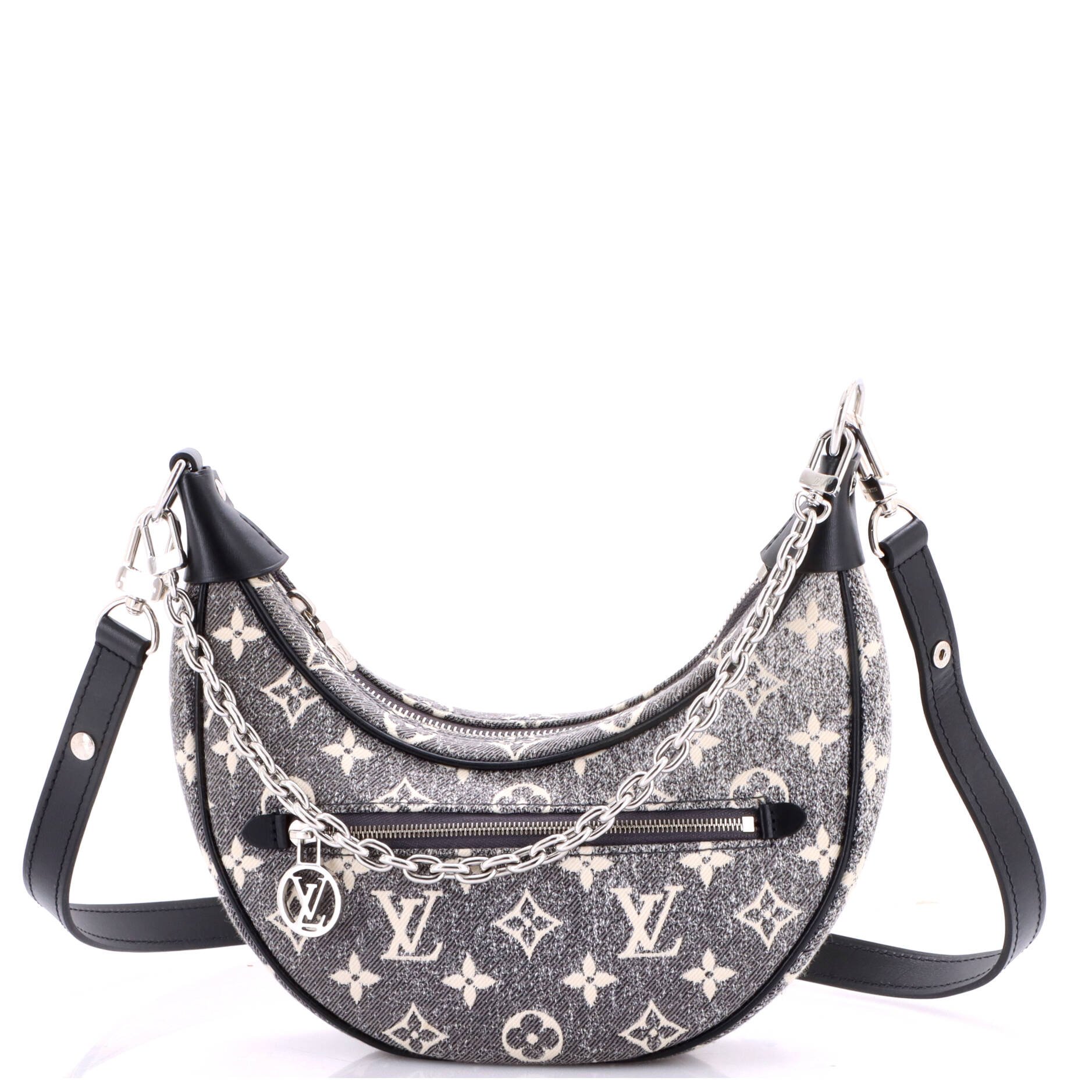 Loop Handbag Monogram Jacquard Denim