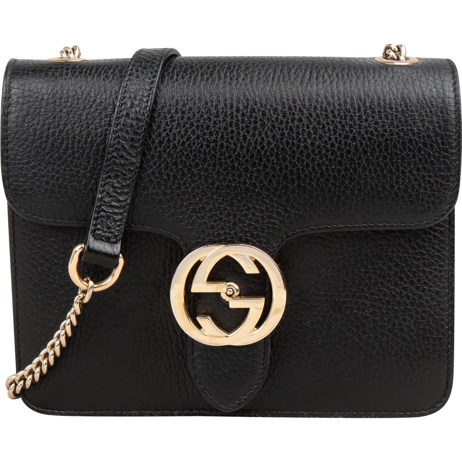 Interlocking leather crossbody bag