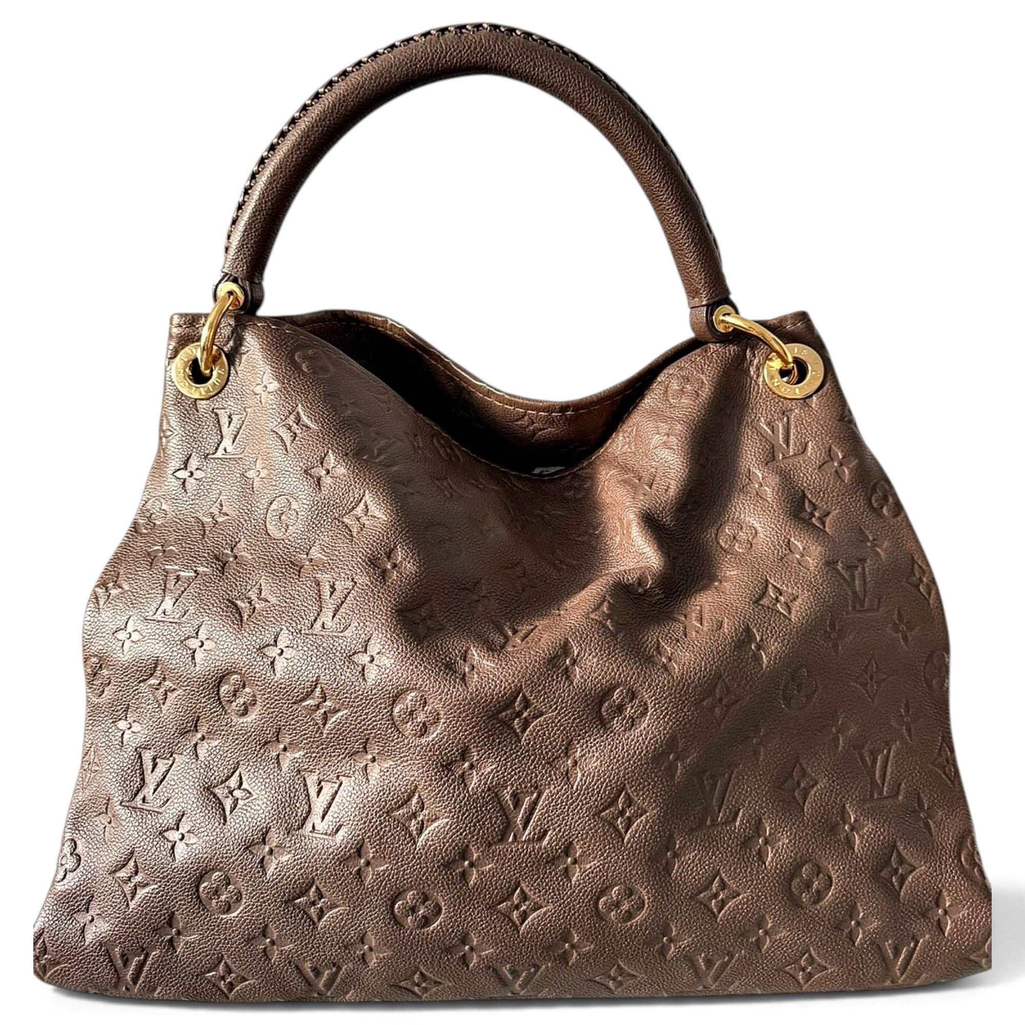 Artsy leather handbag