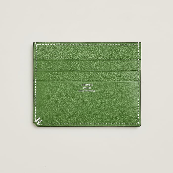 Vert Yucca H Sellier Card Holder