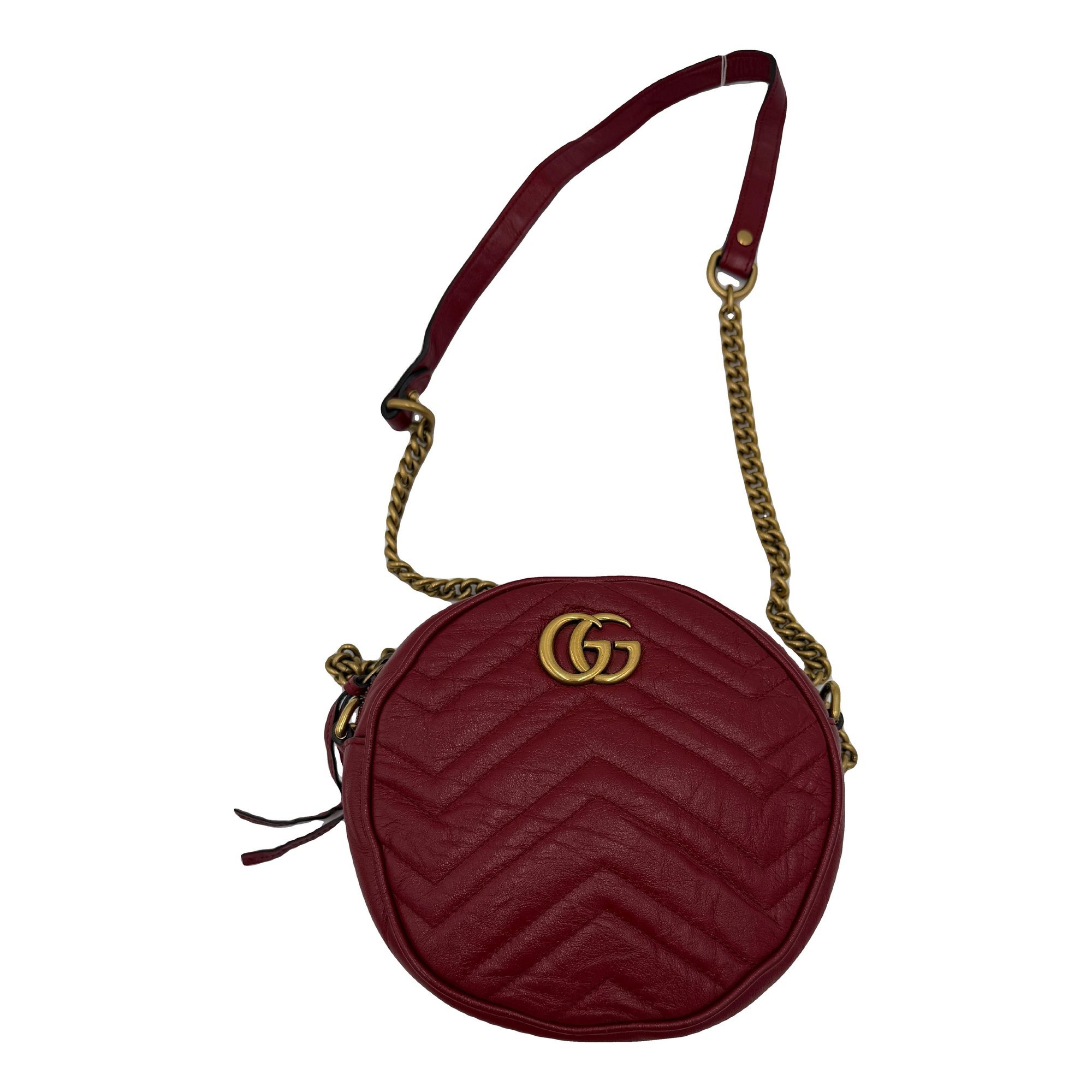 GG Marmont Round leather handbag