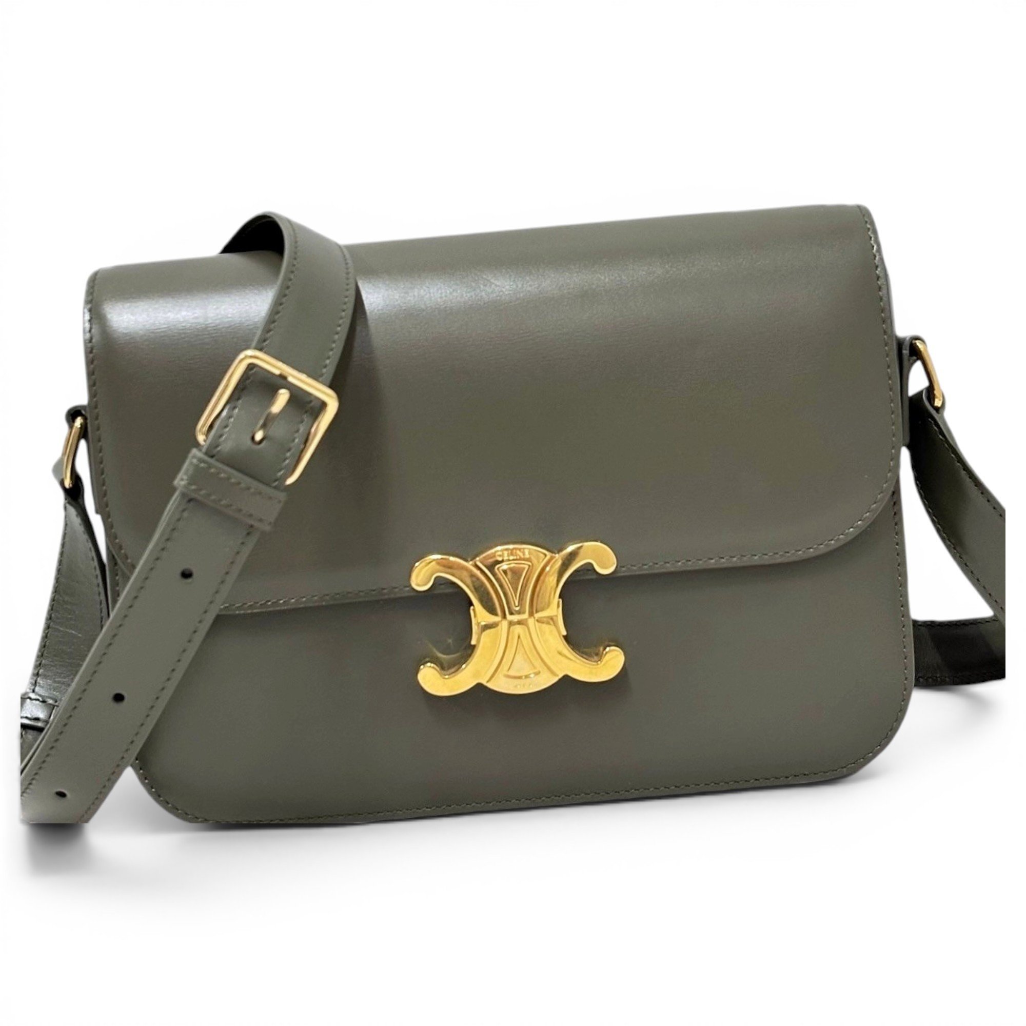 Triomphe leather handbag
