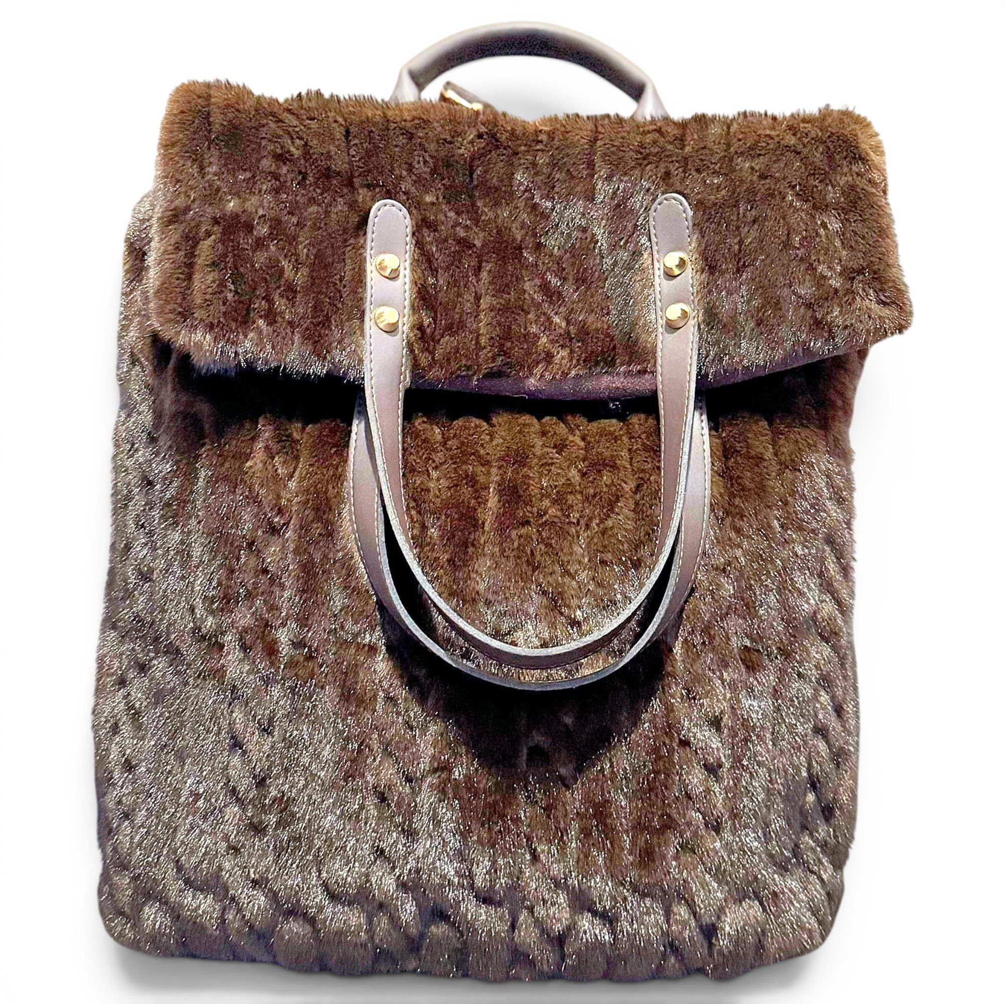 Max Mara Faux fur backpack