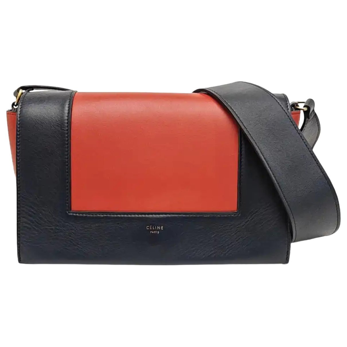 Frame leather handbag