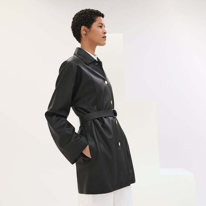 Noir Short Wrap Coat