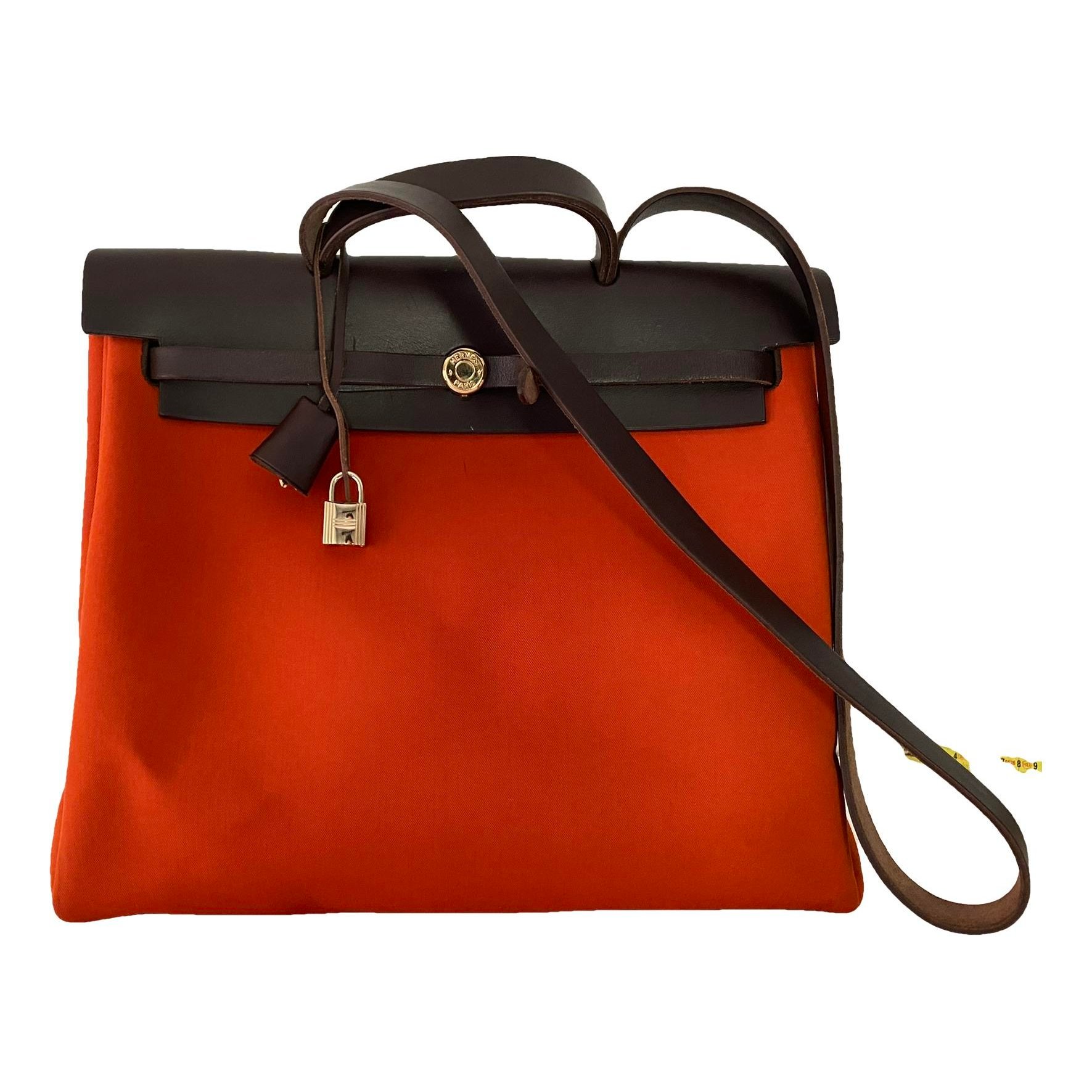 Hermes Herbag cloth handbag