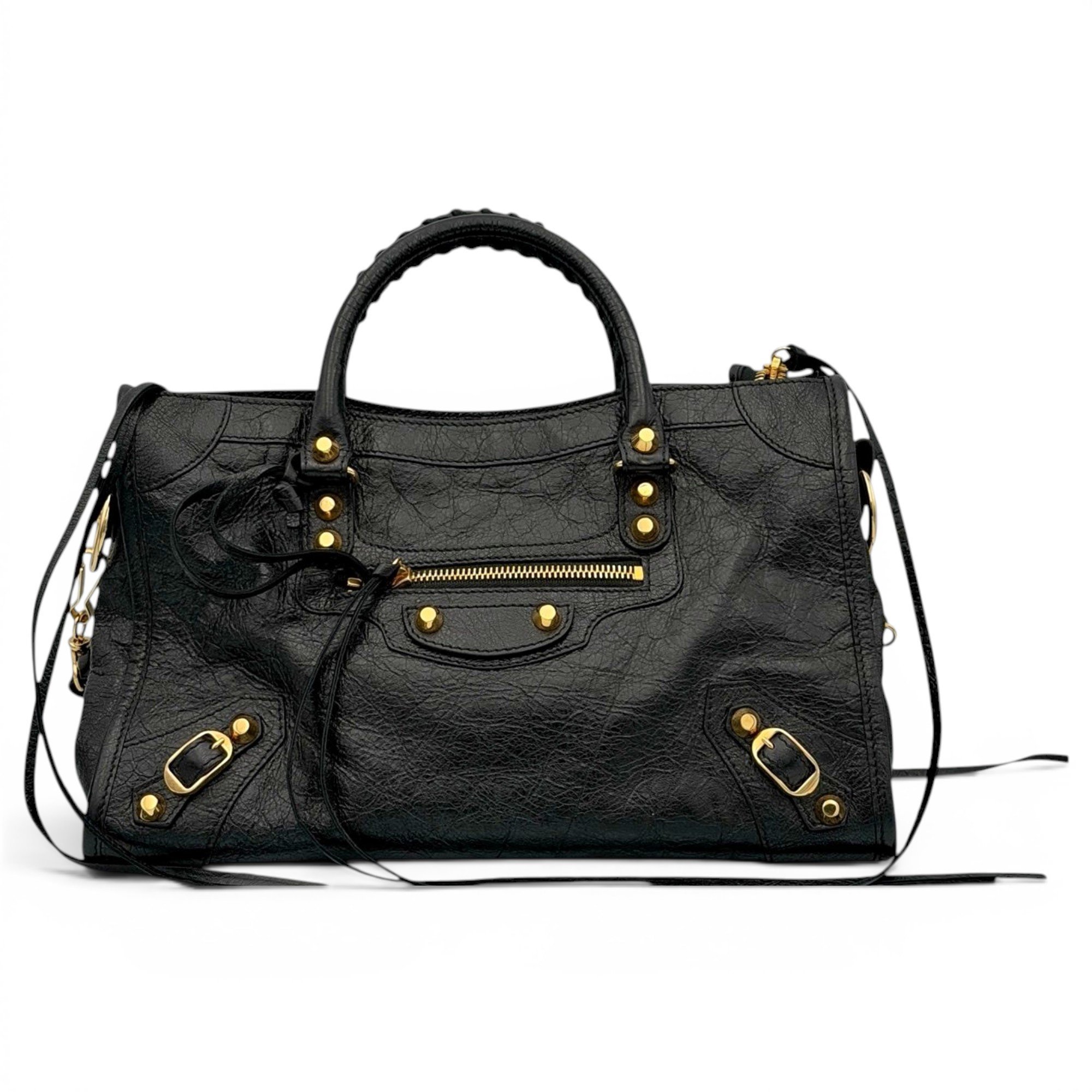 City pony-style calfskin handbag