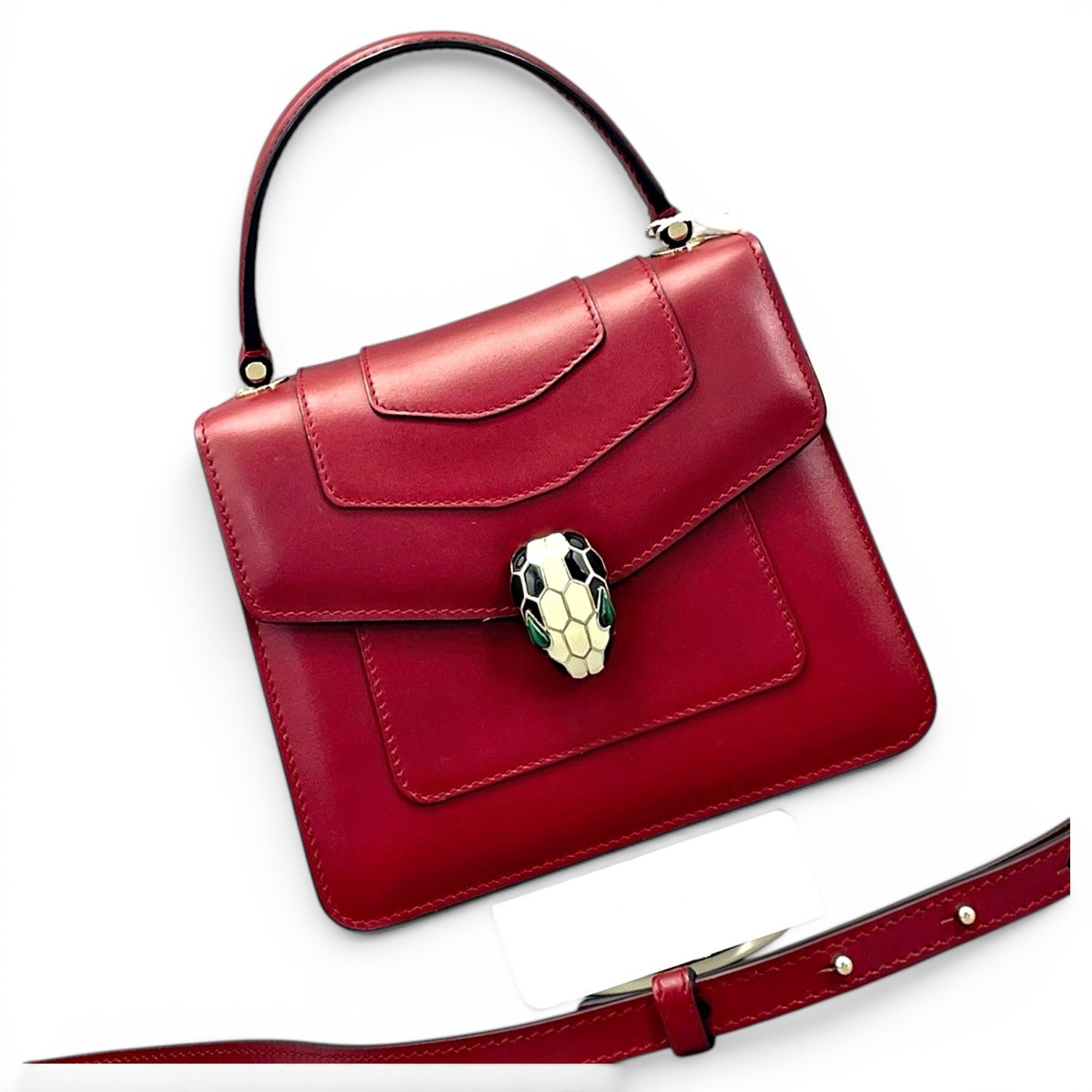 Serpenti leather handbag