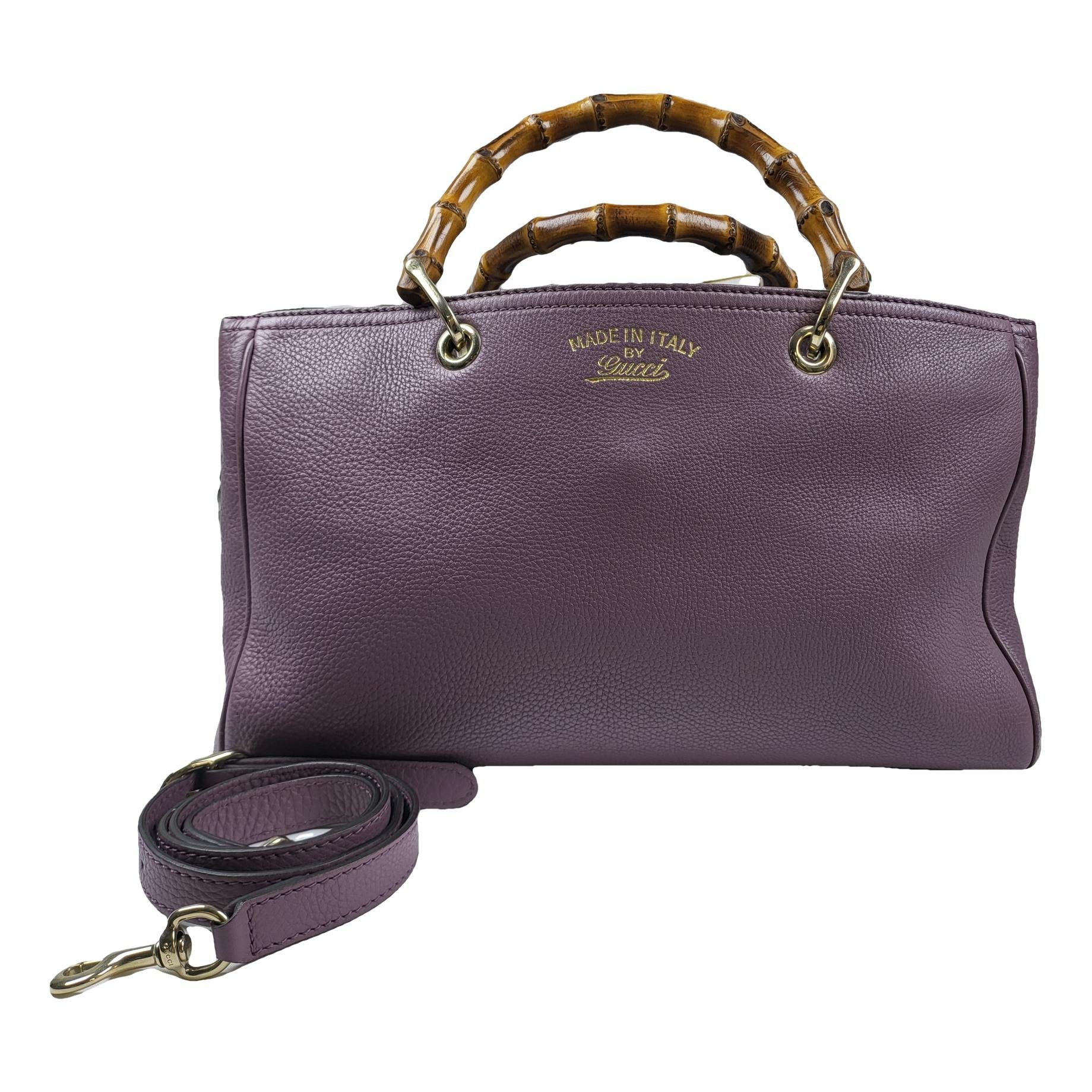 Bamboo Shopper leather handbag