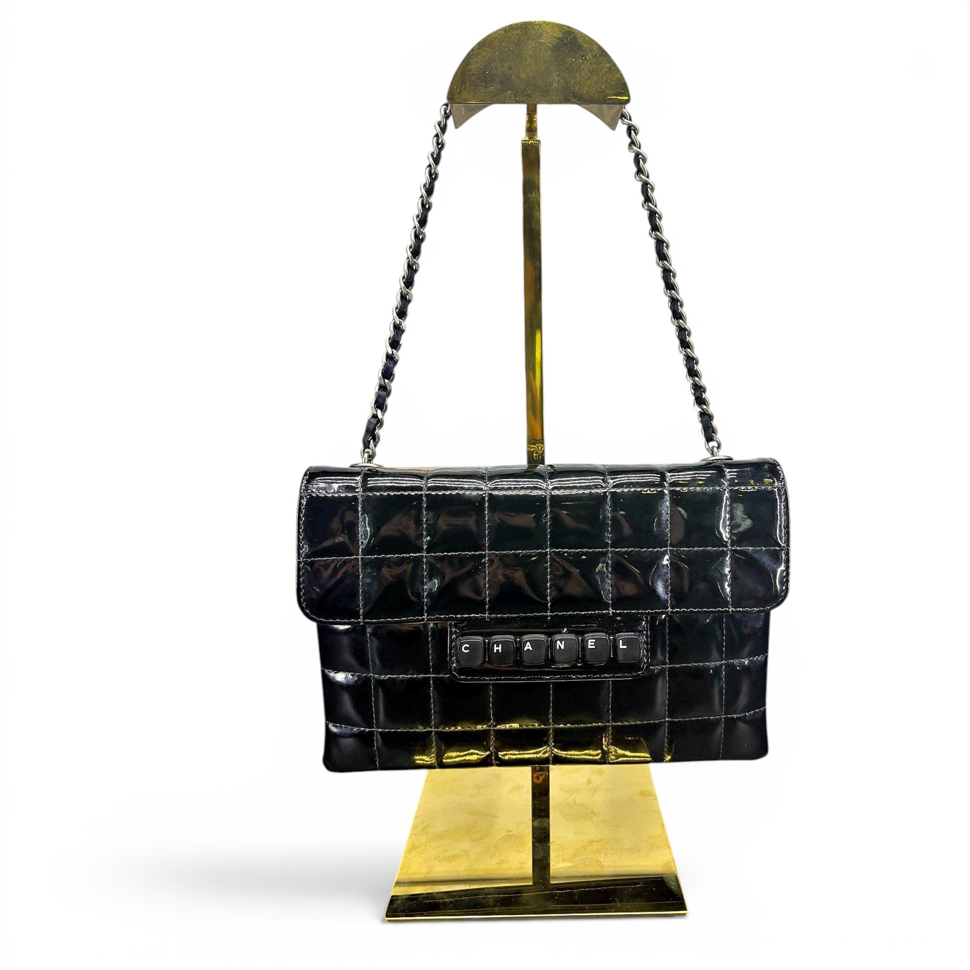 Patent leather handbag