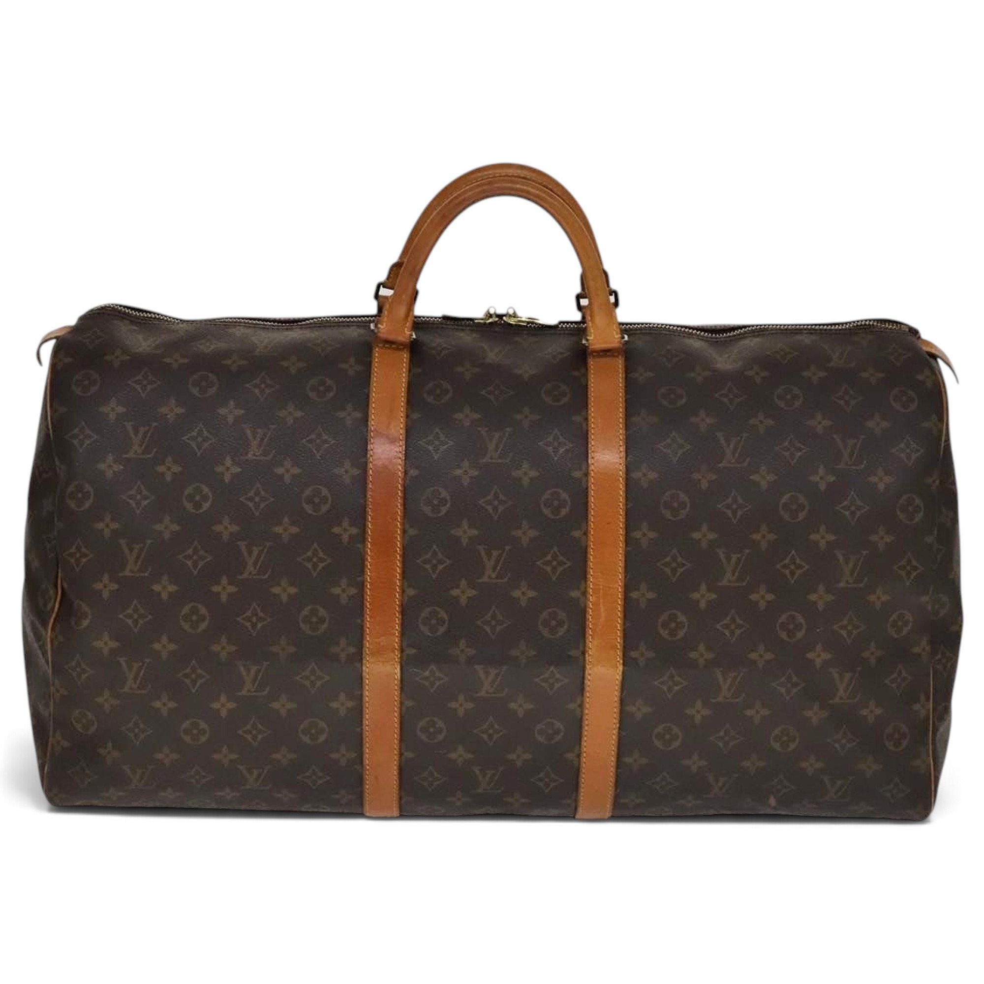 Keepall leather travel bag