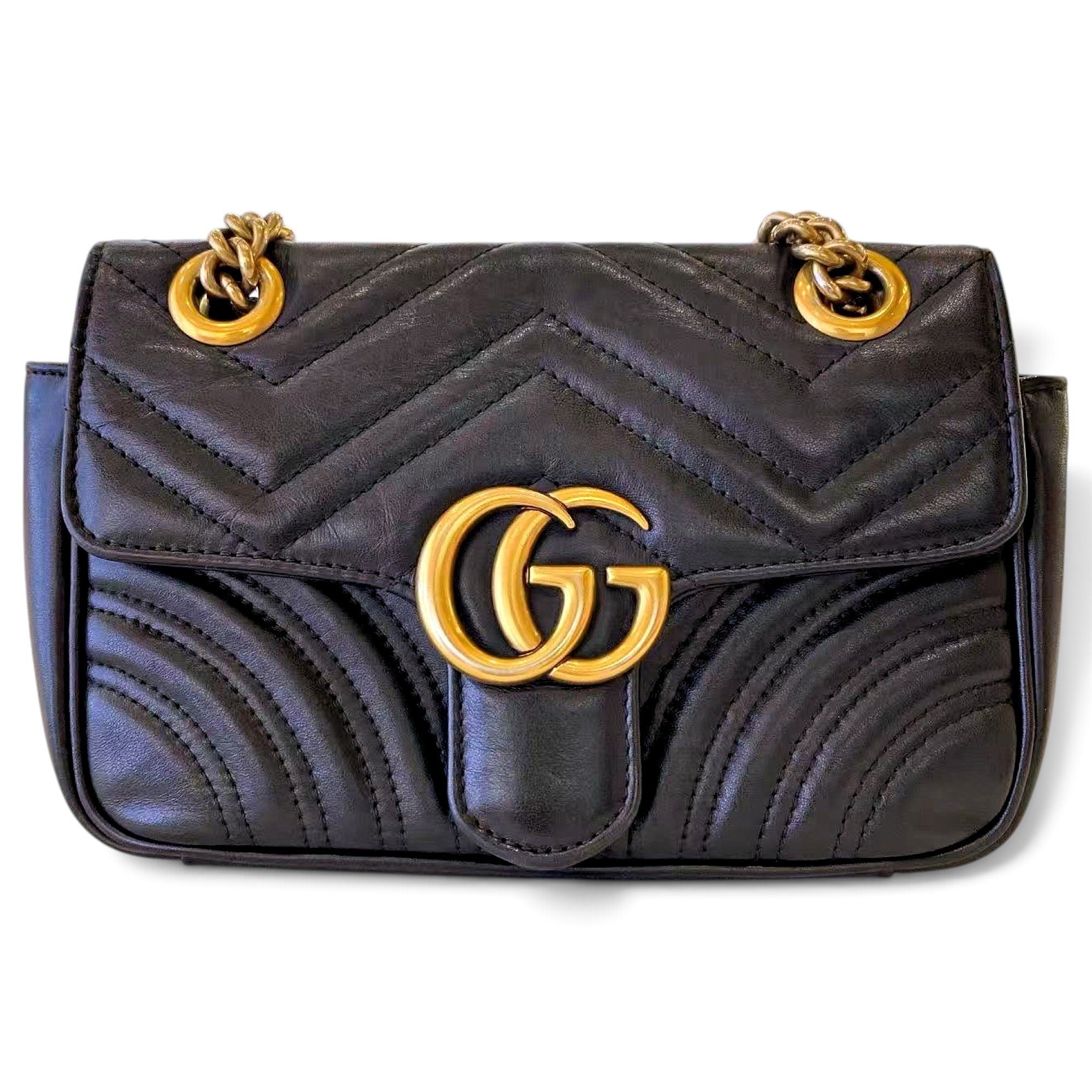 GG Marmont Flap leather handbag